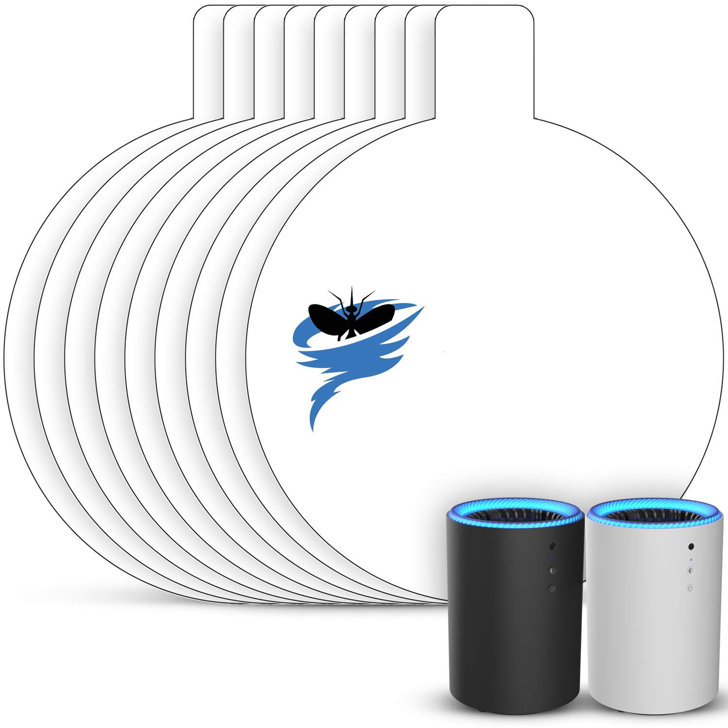Electronic Fruit Fly Mosquito Trap with Sticky Glue Pads - Indoor & Outdoor Insect Catcher for Kitchen, Garden, and Patio Use
