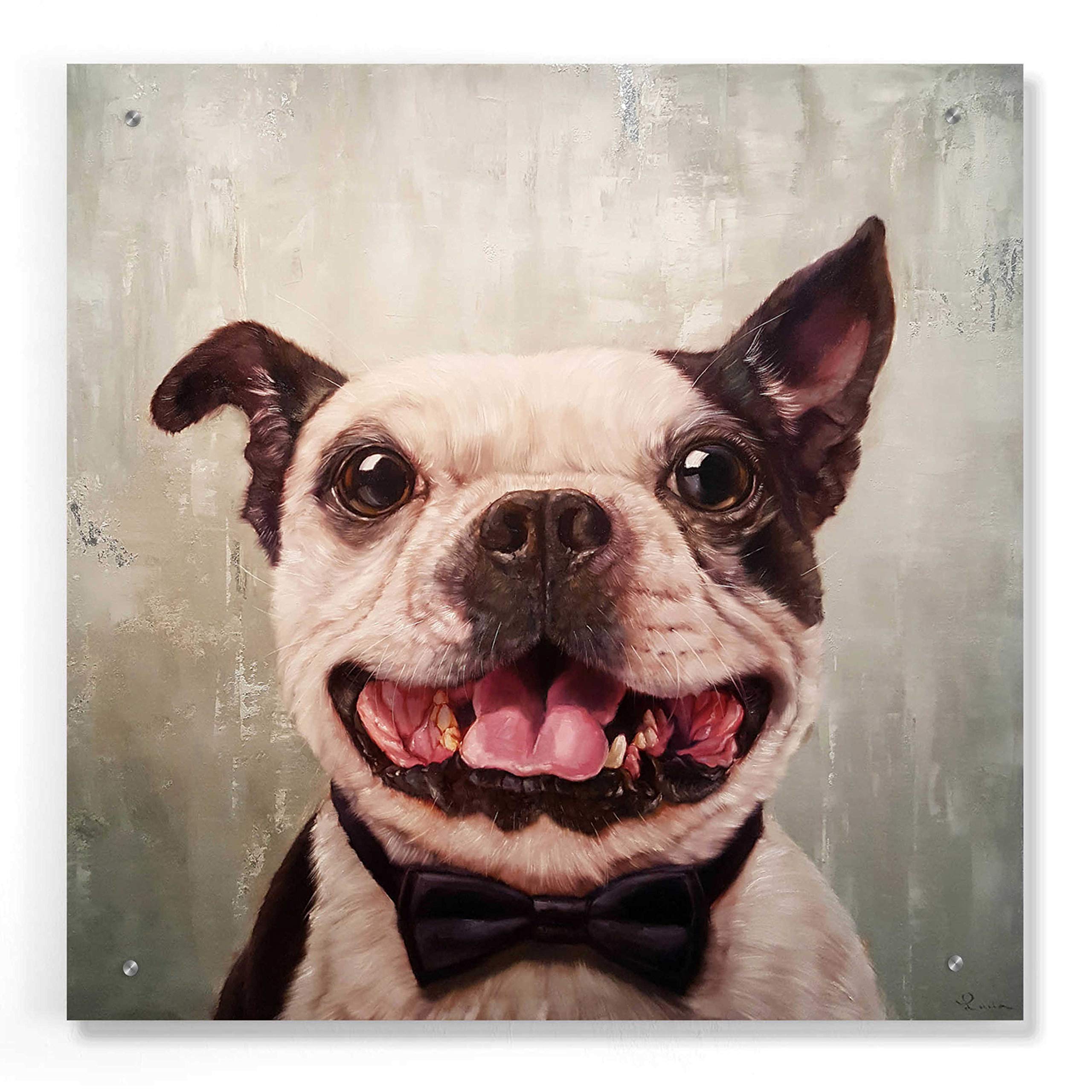 Lucia Heffernan 'A Black Tie Affair' Acrylic Glass Wall Art - 24x24 Inches Modern Canvas Painting for Living Room, Bedroom & Office Decor