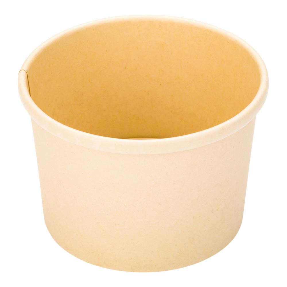 Eco-Friendly 8oz Disposable Bamboo Paper Soup Cups - Microwave Safe & Leak-Proof | 25-Pack Biodegradable Takeout Containers for Hot Soups, Cold Desserts, and Restaurant To-Go Meals | Perfect for Catering, Food Trucks, and Home Meal Prep