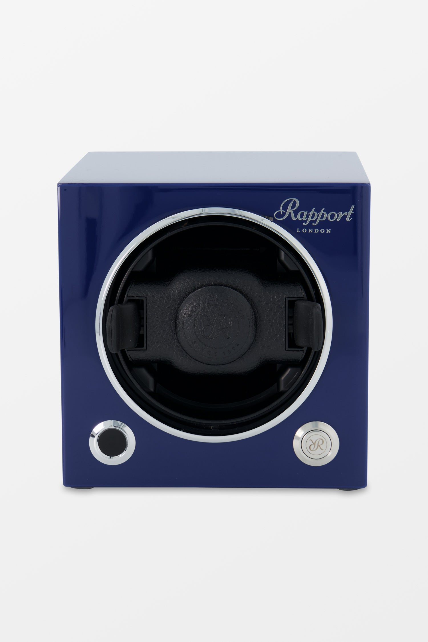Premium Admiral Blue Evolution Single Watch Winder - Automatic Watch Storage & Display Case - Perfect for Luxury Watch Collection & Nightstand Organization