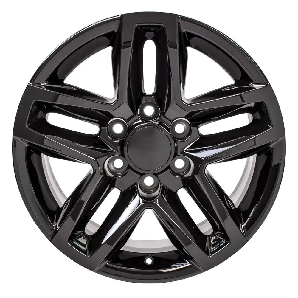 18x8.5 Inch Gloss Black Trail Boss Wheel Replacement for Chevy Silverado 1500 2500 3500 - CV34B Replica Rim - Perfect for Off-Roading, Truck Upgrades & Custom Builds