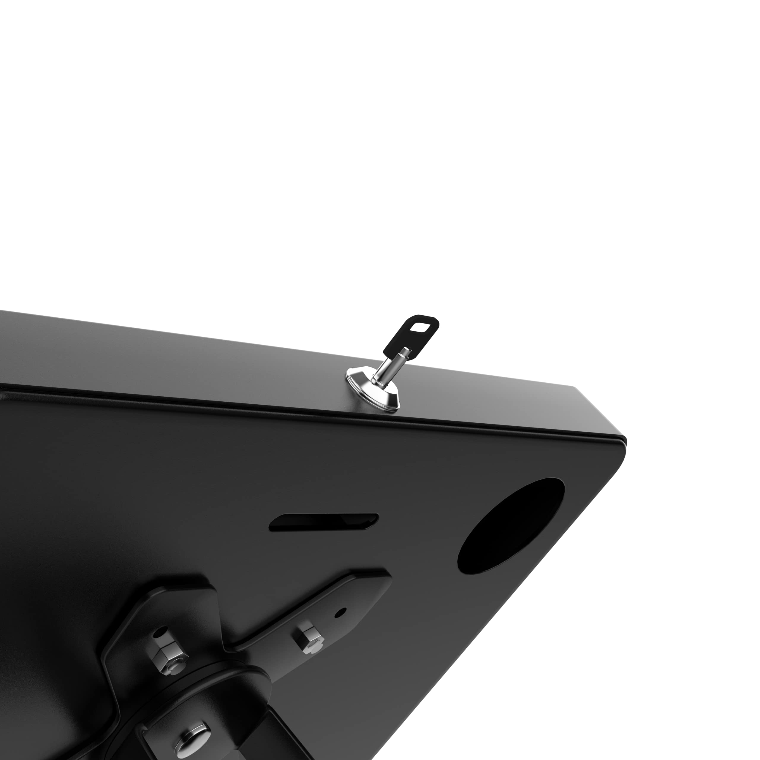 360° Adjustable Thin Floor Stand Kiosk for iPad Mini & Samsung Tab A - Tall Standing Tablet Holder with Charger Access & Lock - Perfect for Retail, Exhibitions & Interactive Displays