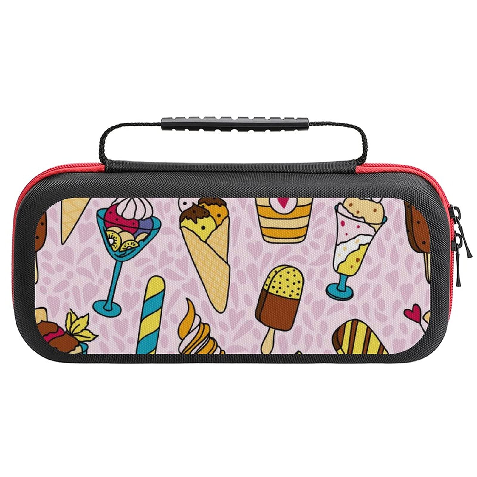 Nintendo Switch Lite Travel Case - Portable Storage Bag with Ice Cream Print for Console & Accessories | Perfect for Gaming On-The-Go & Travel Protection
