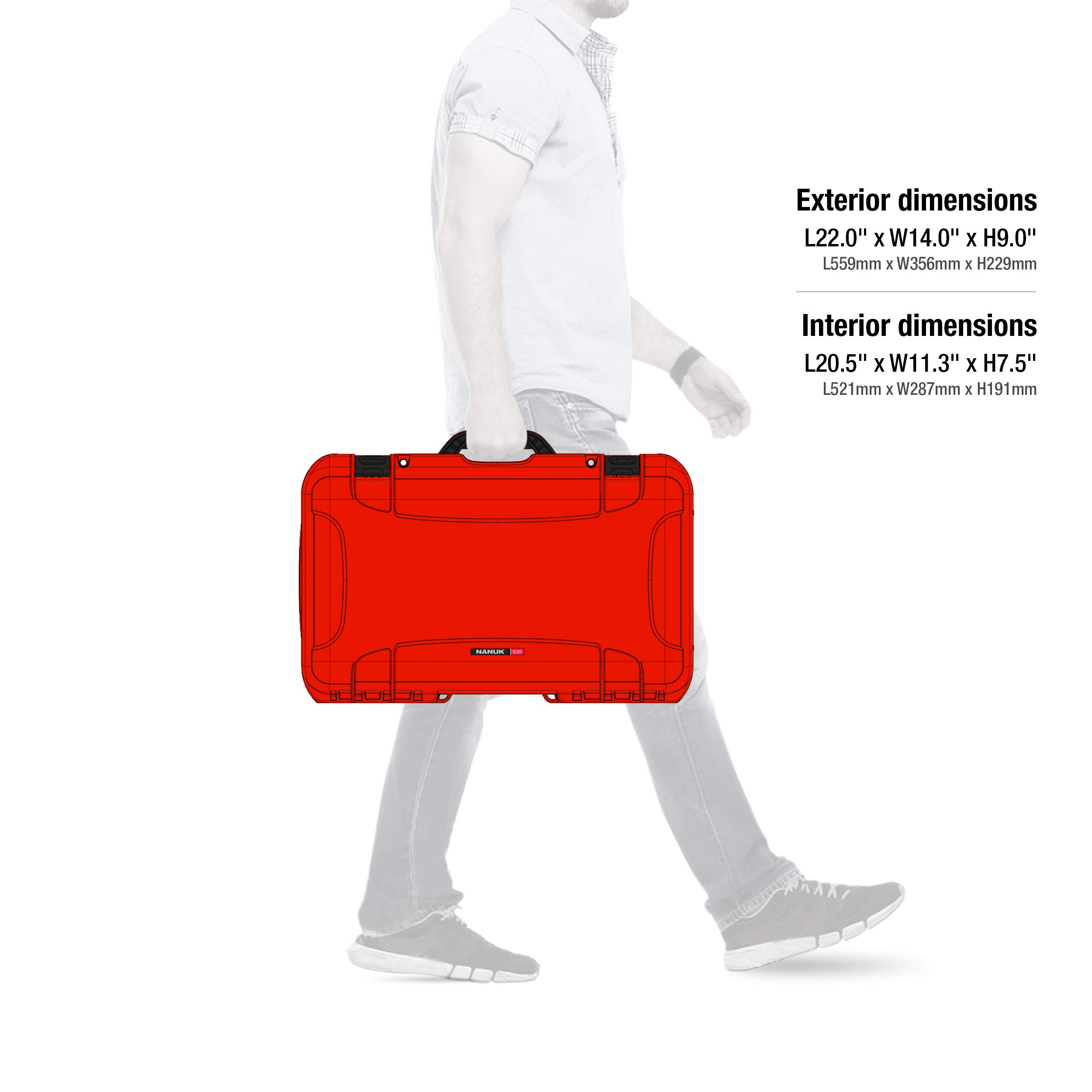 Nanuk 935 TSA Approved Wine Travel Case - Protective Carry-On for 3 Bottles with Wheels & Extendable Handle (Red) | Perfect for Air Travel, Gifts & Wine Transport
