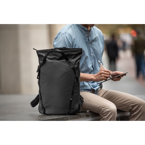 Peak Design Everyday Totepack 20L V2 - Premium Camera Backpack & Work Tote for Photographers & Commuters - Durable Waterproof Black Nylon Bag for Travel, Office & Daily Use