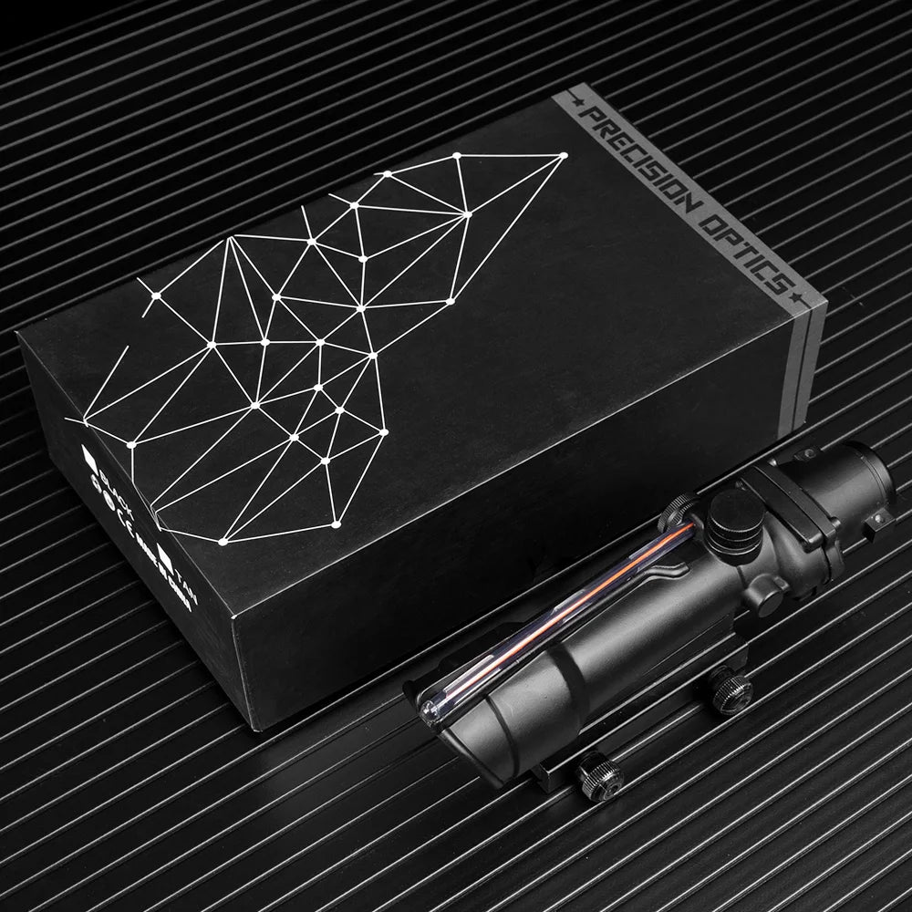 Fire Wolf 5x35 Tactical Rifle Scope with Green/Red Dot Reticle - Fiber Optic Sight for Hunting & Spotting | Perfect for Rifle Hunting, Tactical Shooting & Outdoor Adventures