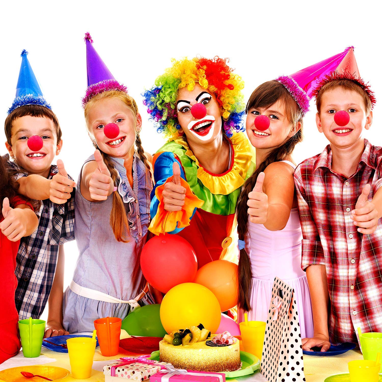 Meekoo 10/40 Pack Red Clown Nose - Soft Foam Sponge Nose for Halloween, Christmas Costumes, Cosplay & Comic Party Supplies - Perfect for Costume Parties, Dress-Up & Festive Celebrations