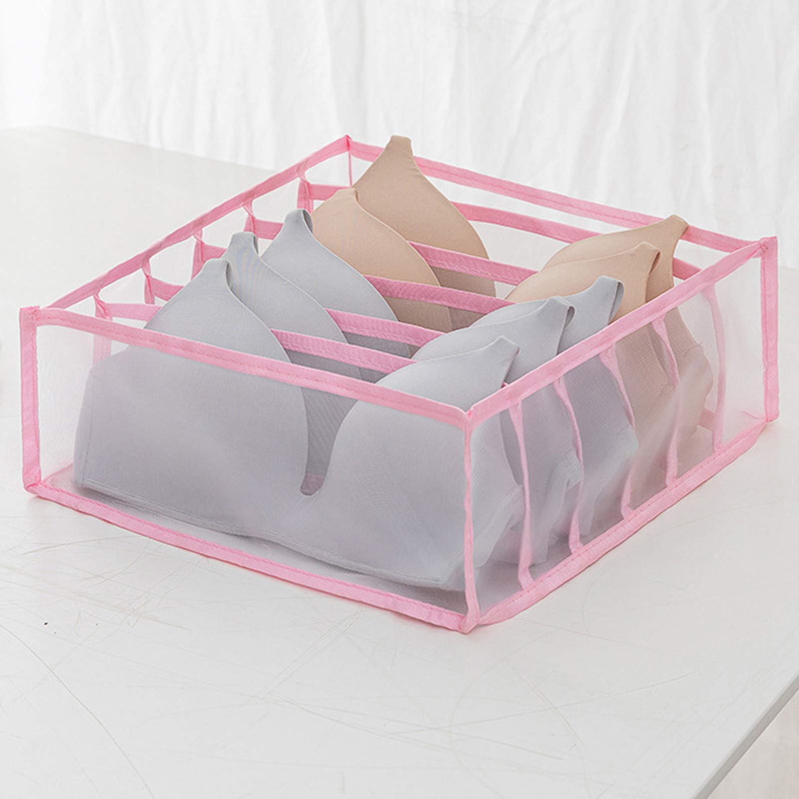Foldable Mesh Storage Box for Underwear, Socks, Bras & Panties - Multipurpose Organizer for Drawer & Wardrobe - Perfect for Closet, Travel & Home Organization