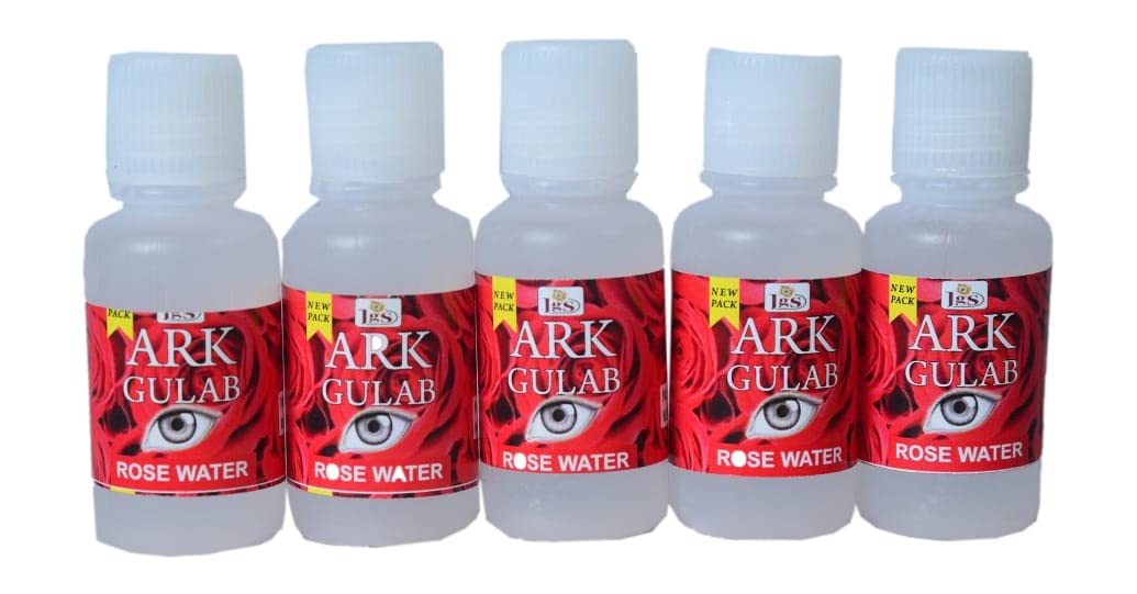 Fakhruddin Nazarali Attar Ark Gulab Pure Rose Water (Pack of 5) - Natural Fragrance for Aromatherapy, Skincare & Spiritual Practices