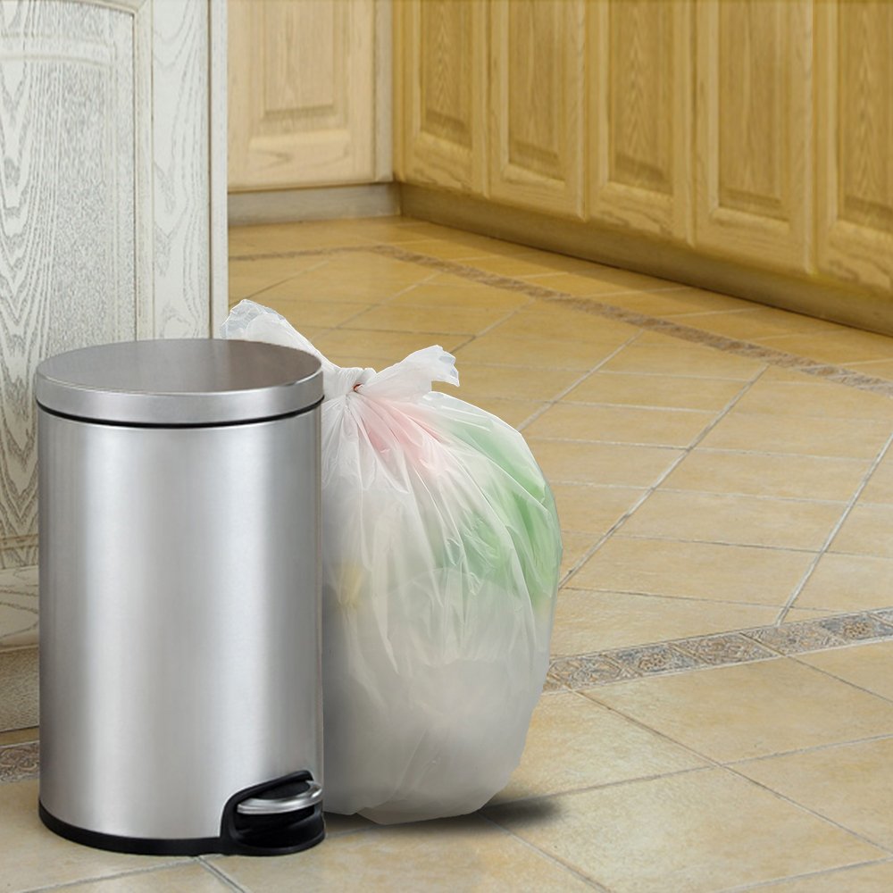 Ggbin 18 Gallon Large Trash Bags - Heavy Duty White Kitchen Garbage Bags (80 Count) for Home, Office, Lawn & Leaf Cleanup | Durable Waste Disposal Solution