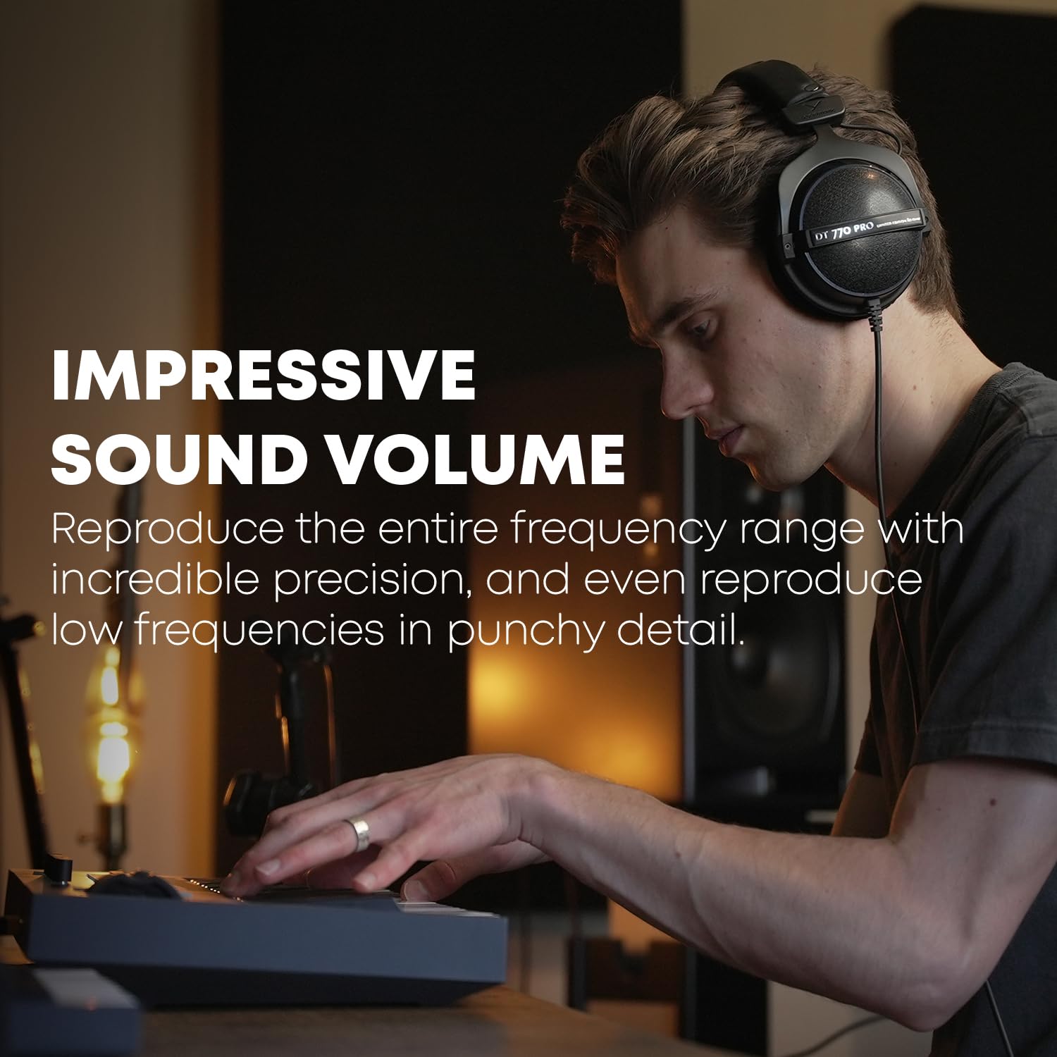 Beyerdynamic DT 770 Pro 80 Ohm Studio Headphones - Professional Over-Ear Closed-Back Monitoring Headphones for Recording, Mixing & Podcasting (Grey) - Perfect for Home Studios, Music Production & Audio Engineering