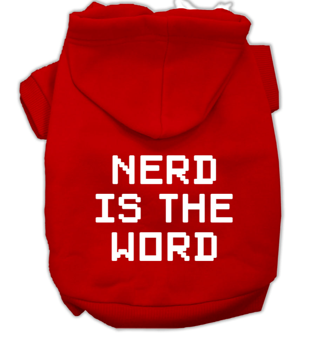 Nerd in the Word Dog Hoodie - Funny Graphic Pullover for Pet Lovers - Perfect for Casual Wear, Dog Walks & Gifts