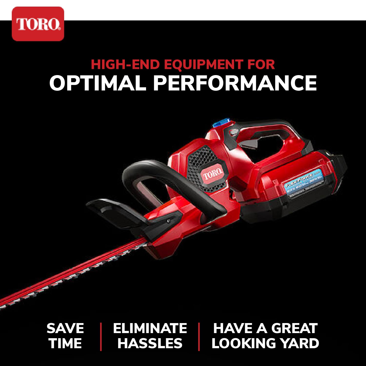 Toro Flex Force 60V Max 24-Inch Cordless Hedge Trimmer with 2.5Ah Battery & Charger - Lightweight Electric Shrub Trimmer for Home Garden Landscaping & Yard Maintenance