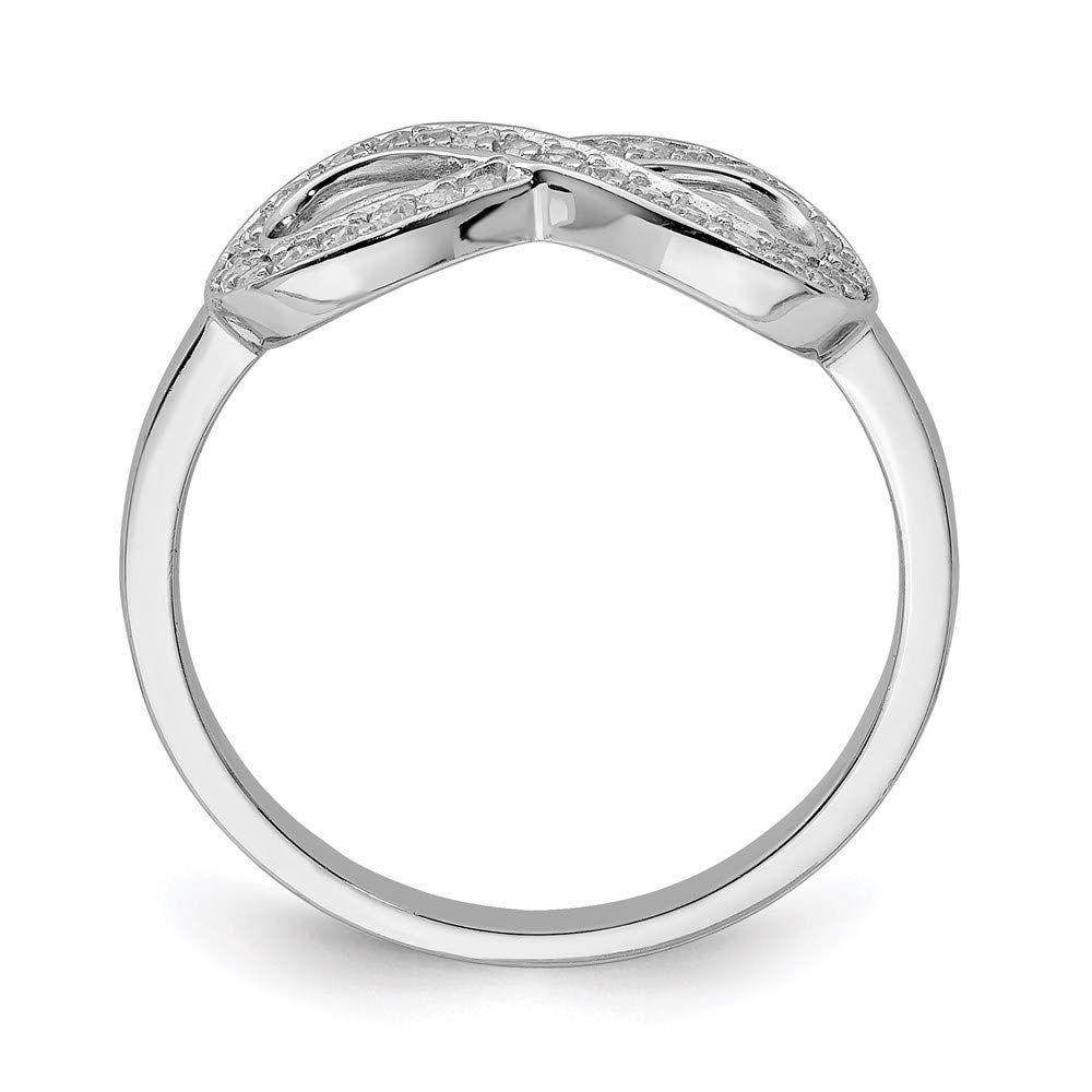 925 Sterling Silver Cubic Zirconia Infinity Ring for Women - Elegant Fine Jewelry Gift for Her - Perfect for Anniversaries, Birthdays & Valentine's Day
