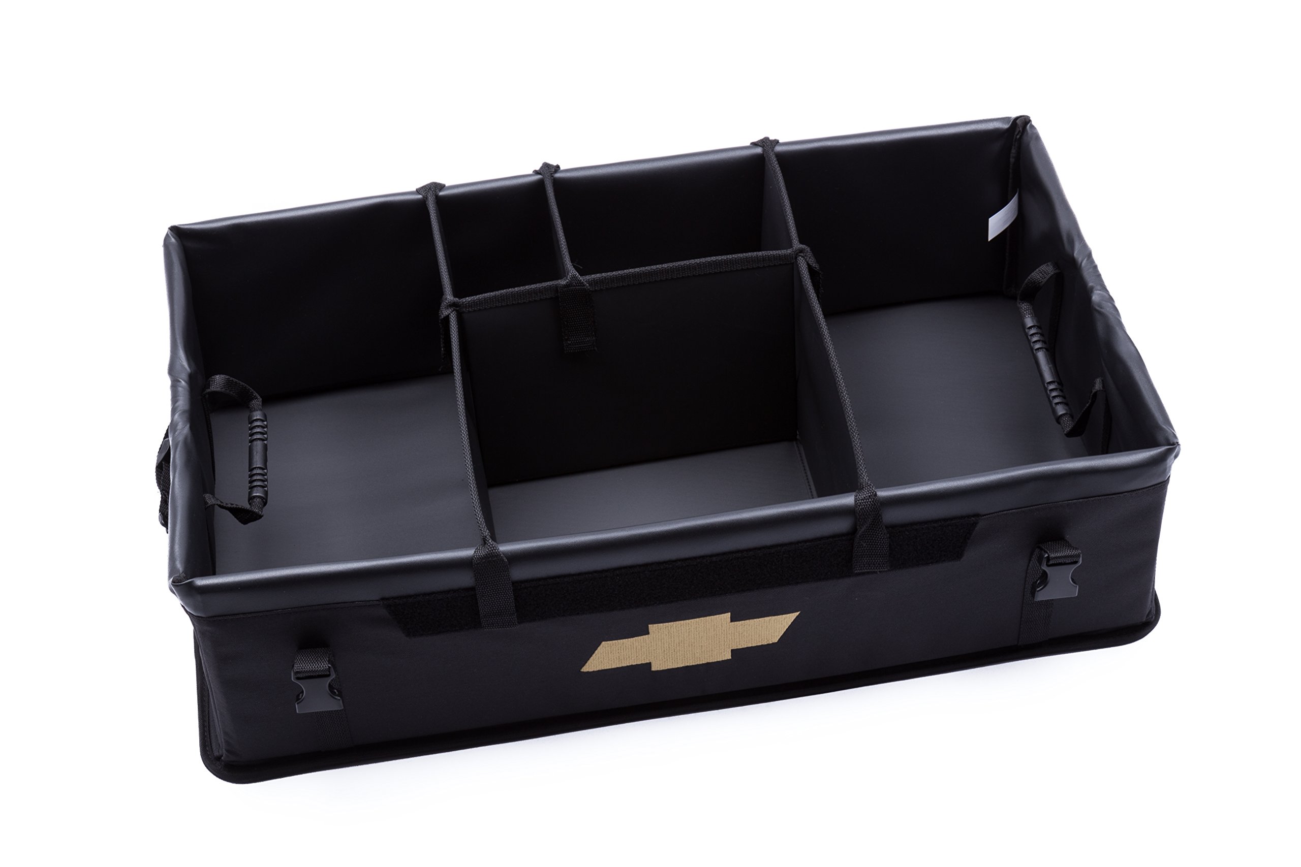 GM Accessories 19202575 Black Collapsible Cargo Organizer with Bowtie Logo - Perfect for Car Trunk, SUV Storage & Travel Organization