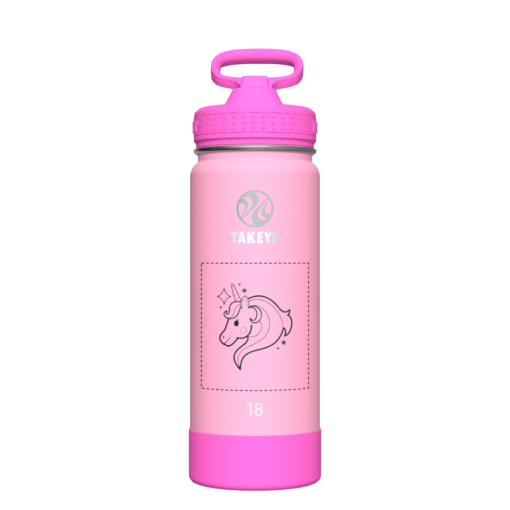 Glow in The Dark Water Bottle with Straw Lid for Kids - Customizable Name - Perfect for School, Sports & Outdoor Activities