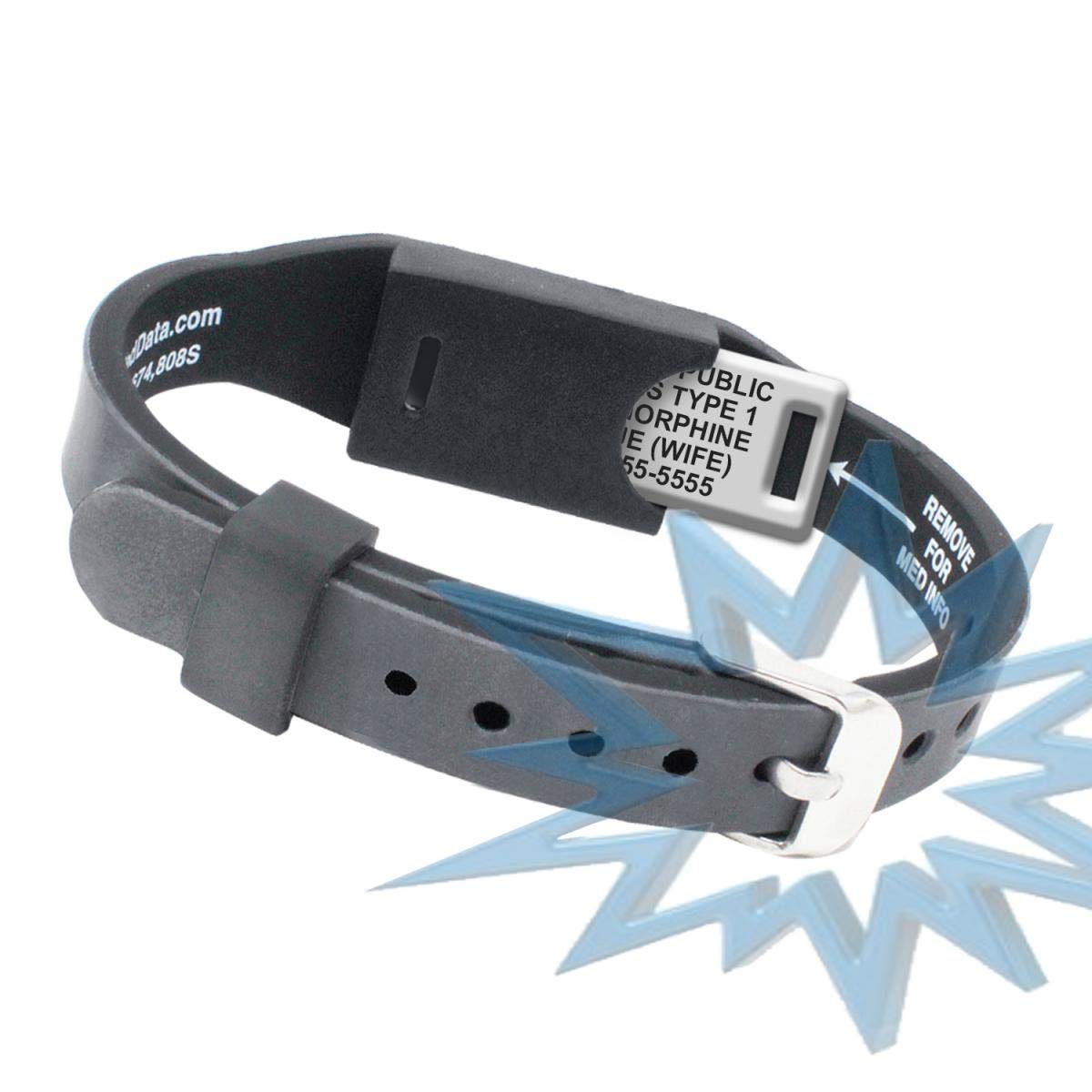 Elite II Medical Alert Bracelet for Severe Allergies with Epipen Holder - Emergency ID Bracelet for Kids & Adults - Perfect for Outdoor Activities, Travel & Daily Safety