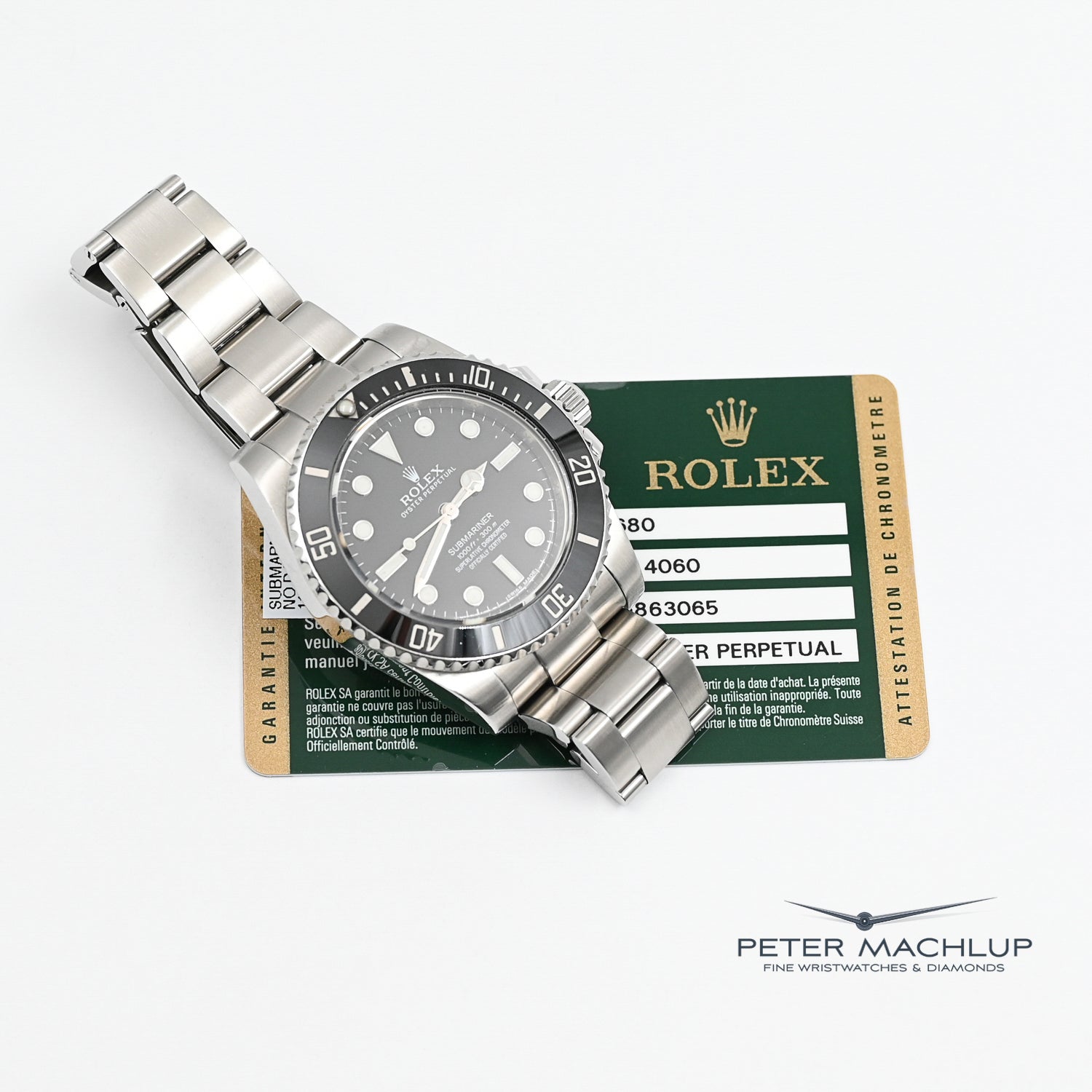 Original Title: Rolex Submariner No Date 2014   Optimized Title: **Authentic Rolex Submariner No Date 114060 Stainless Steel Watch 2014 - Men's Luxury Diver Timepiece for Professional Diving & Everyday Wear**