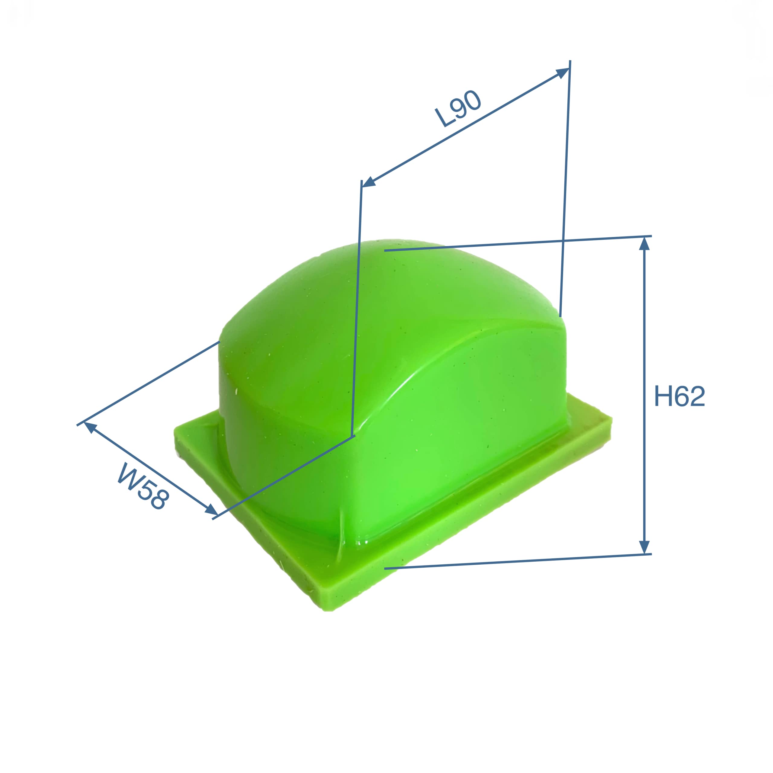 Anti-Static Green Rubber Printing Pad for Silicone Pad Printing Machine - 4 Pack (L90xW58xH62mm) - Ideal for Industrial Printing, Logo Marking & Product Customization