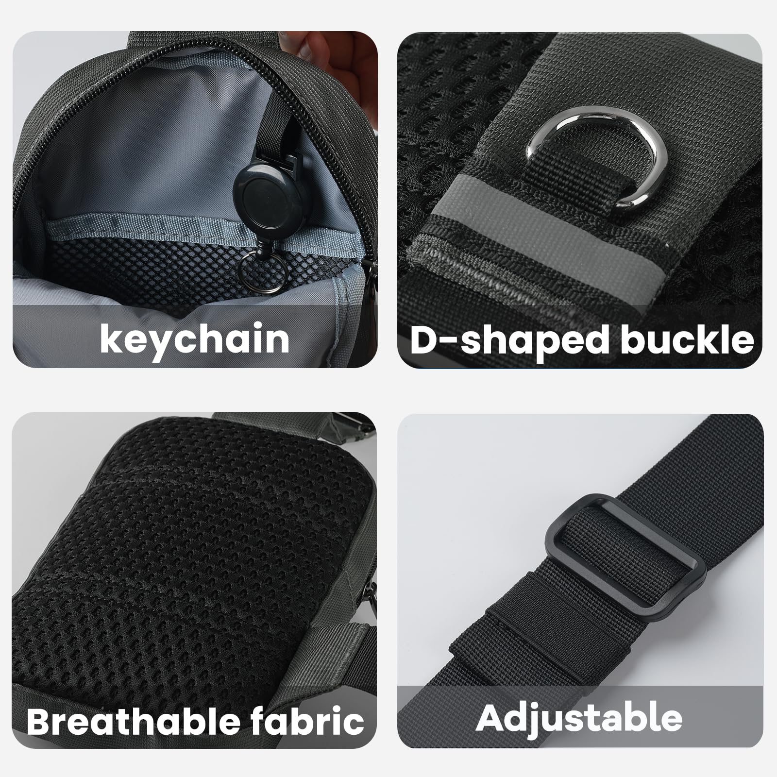 RFID Blocking Small Sling Bag - Mini Crossbody Chest Bag for Women & Men | Fashionable Fanny Pack for Travel, Hiking & Everyday Use