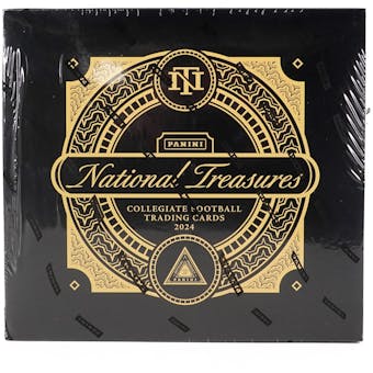 2024 Panini National Treasures Collegiate Football Hobby Box - Limited Edition Collectors Box with Autographs & Memorabilia - Perfect for Sports Card Collectors and Football Fans - Great for Display, Trading, and Investment