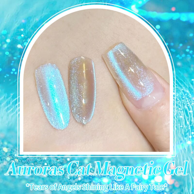 Auroras Cat Magnetic Gel Polish MY93 Angel Tears 10ml - Long Lasting Nail Polish for Salon & Home Manicure - Perfect for Special Occasions & Everyday Wear