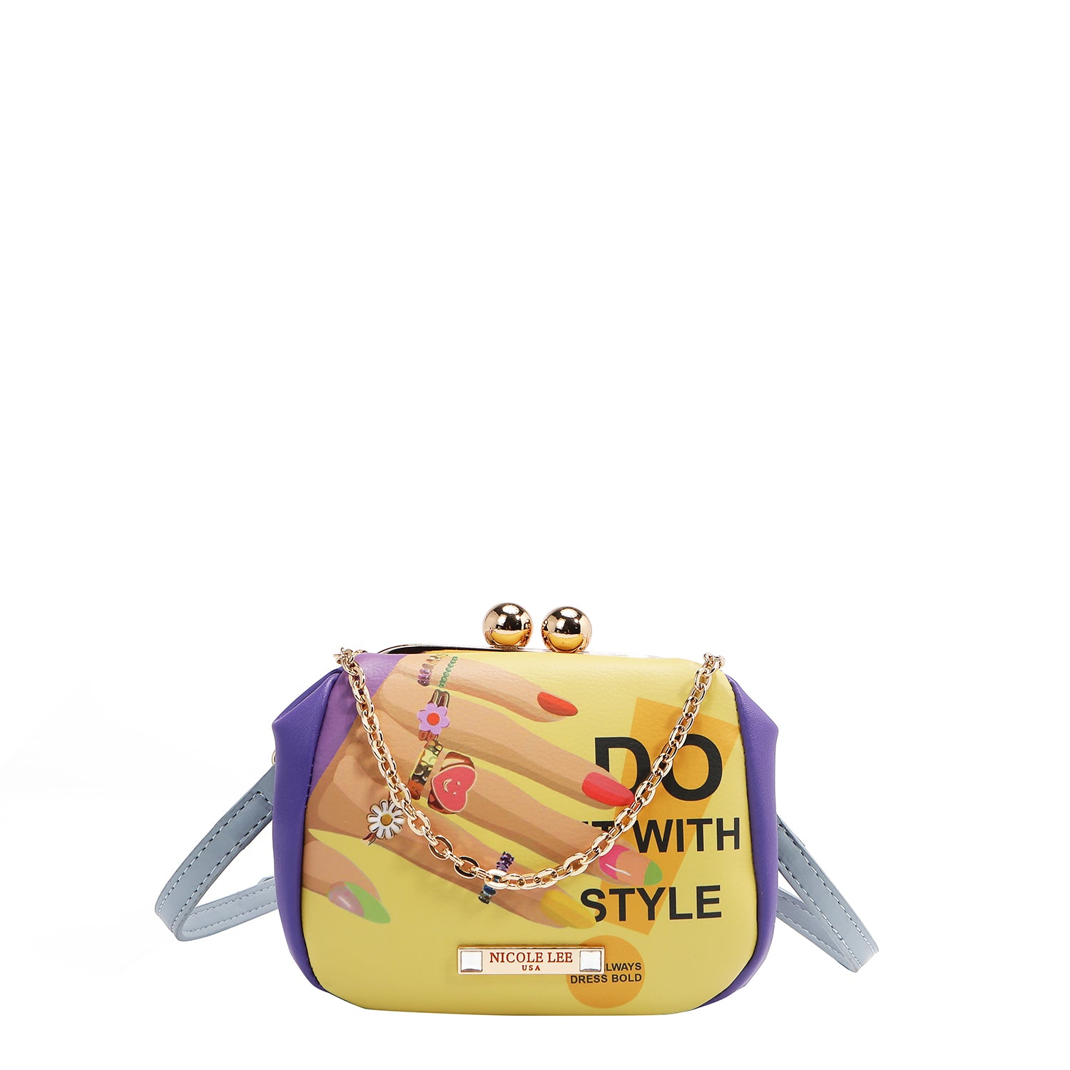 Kiss Lock Crossbody Mini Bag - Stylish & Compact Purse for Women - Perfect for Parties, Dates & Everyday Use
