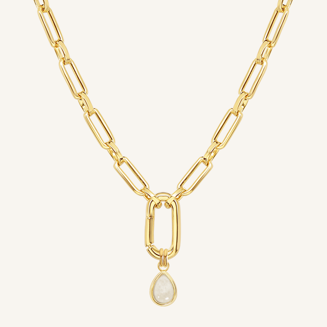 Moonstone Trove Charm Necklace - Elegant Healing Crystal Jewelry for Women | Perfect for Spiritual Healing, Meditation & Everyday Wear