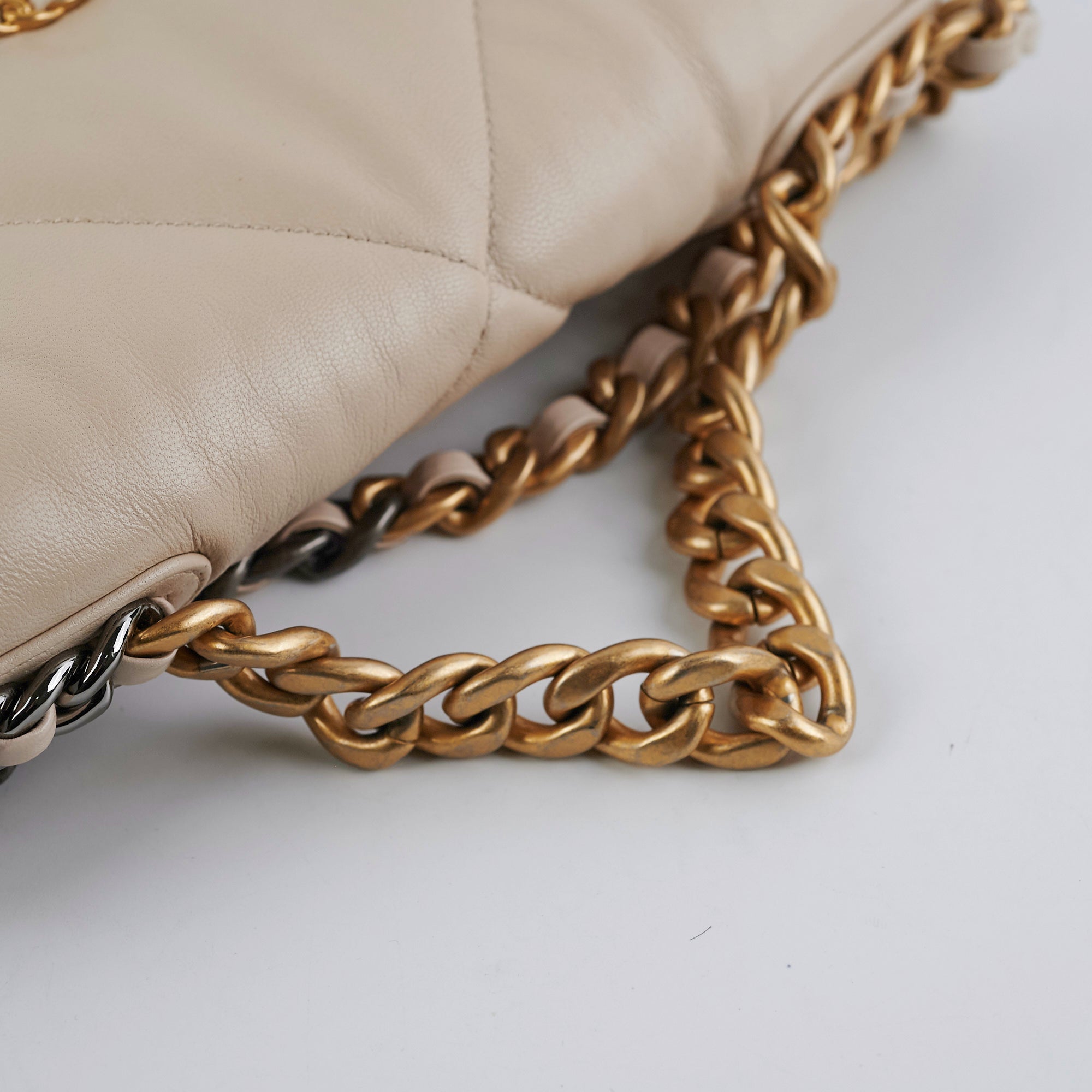 Chanel 19 Small Beige Leather Crossbody Bag - Luxury Designer Handbag for Women | Perfect for Date Night, Shopping & Travel