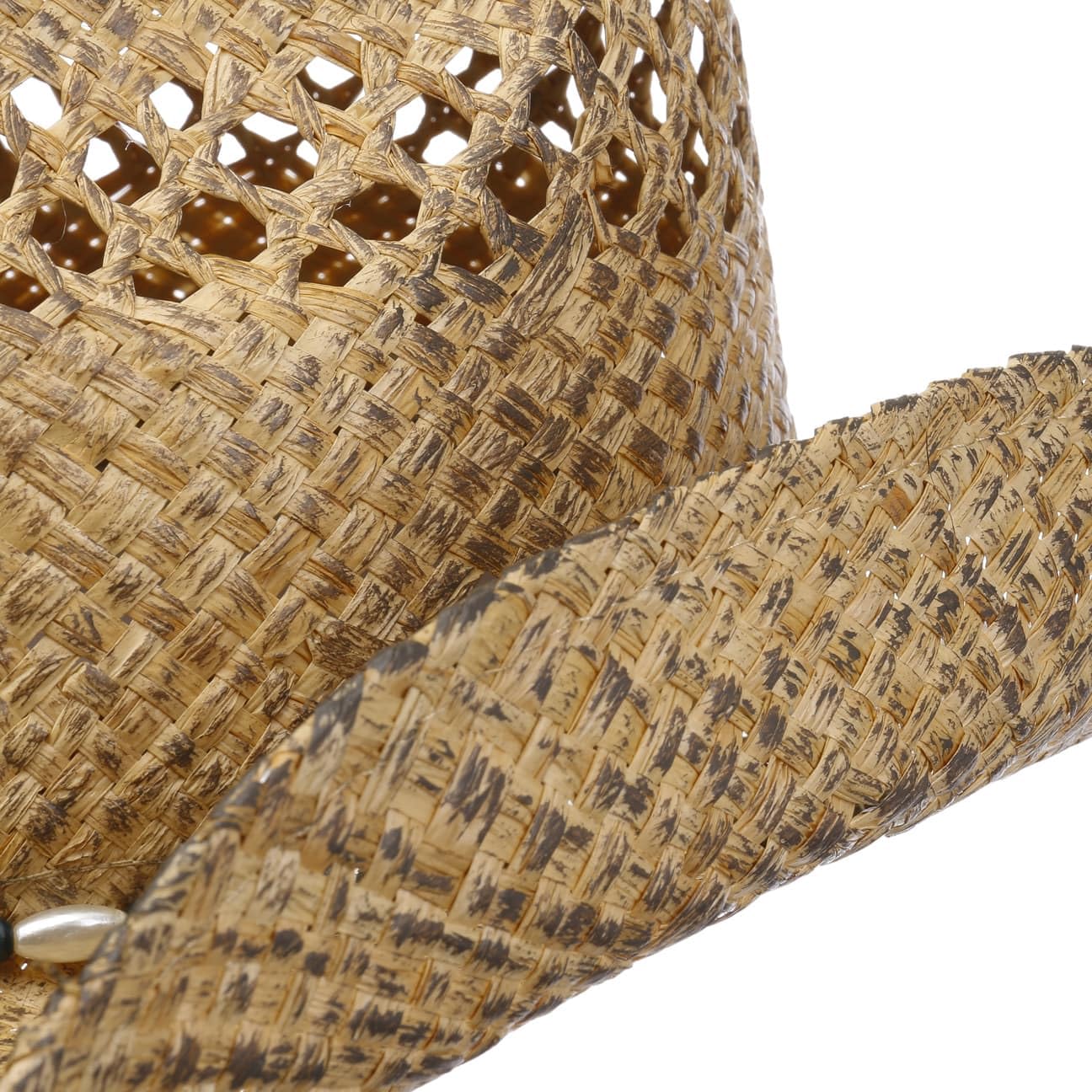 Stylish Pearl Western Raffia Sun Hat for Women - Wide Brim Summer Beach Hat - Perfect for Outdoor, Vacation, and Fashion Accessories