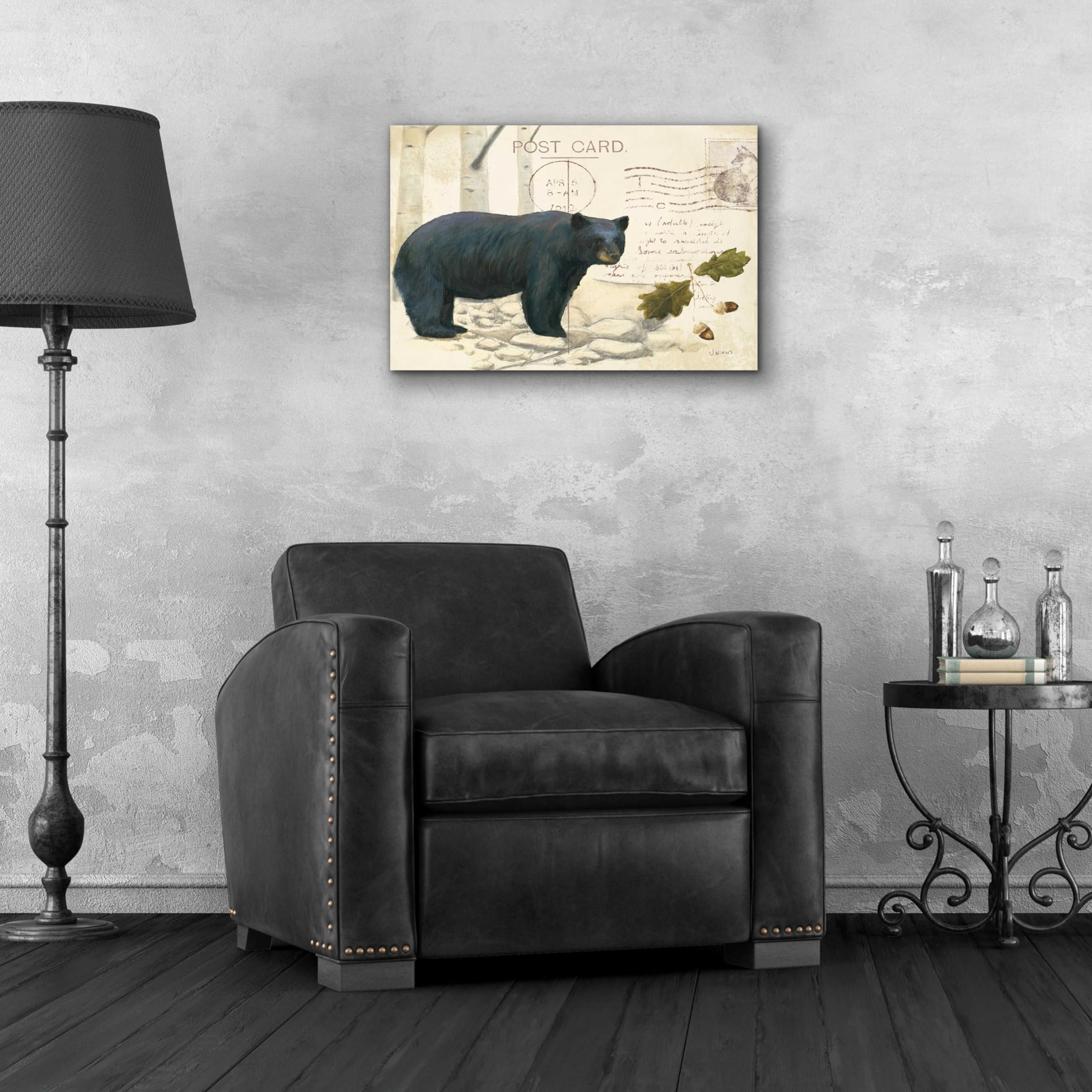 Northern Wild Bear Acrylic Glass Wall Art by James Wiens - 24x16 Inches Modern Wildlife Painting for Living Room, Office & Cabin Decor