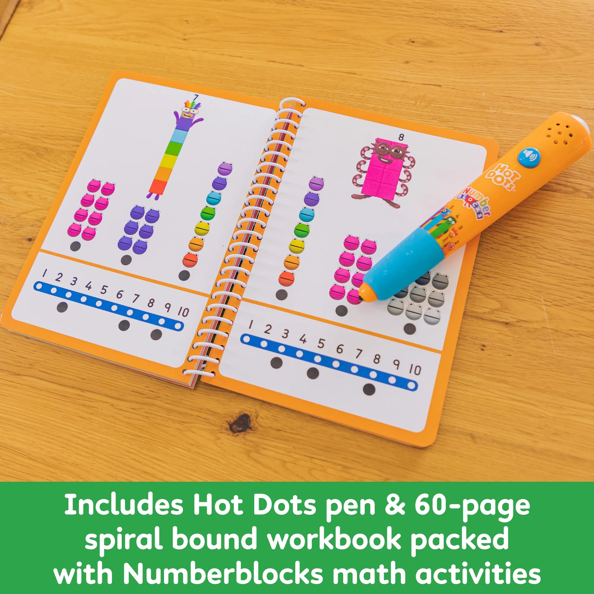 Hot Dots Numberblocks Activity Book 11-20 with Interactive Pen - Fun Math Learning for Kids Ages 5-8 | Homeschool & Classroom Educational Toy