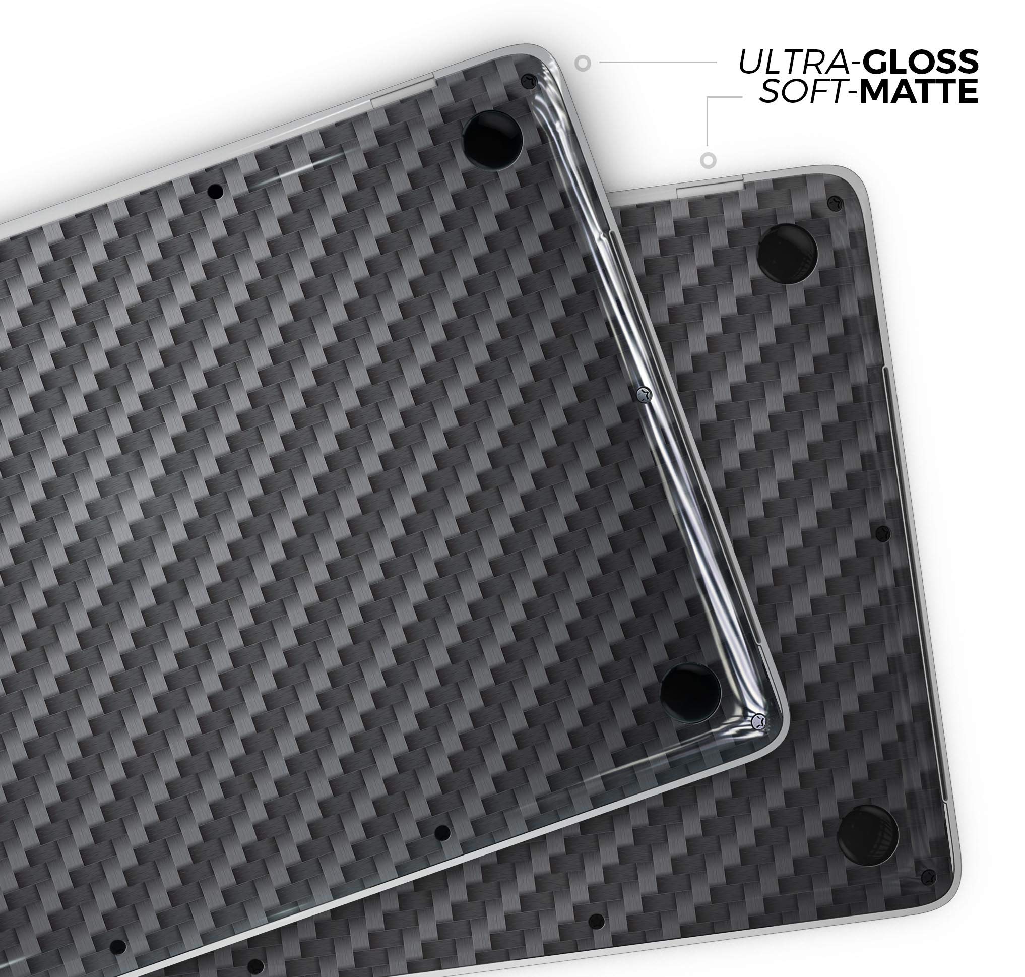 Textured Black Carbon Fiber Full-Body Skin Wrap for MacBook Air 13
