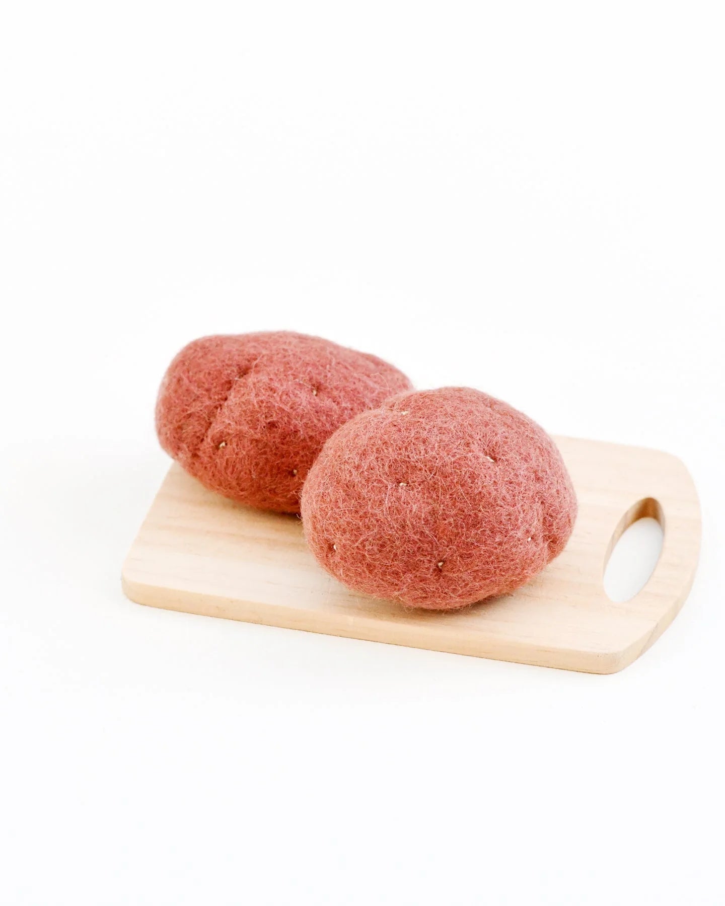 Premium Red Potatoes Set of 2 - Realistic Felt Play Food for Kids Kitchen Pretend Play, Montessori Learning & Toddler Educational Toys - Perfect for Role Play, Gift Giving & Early Childhood Development