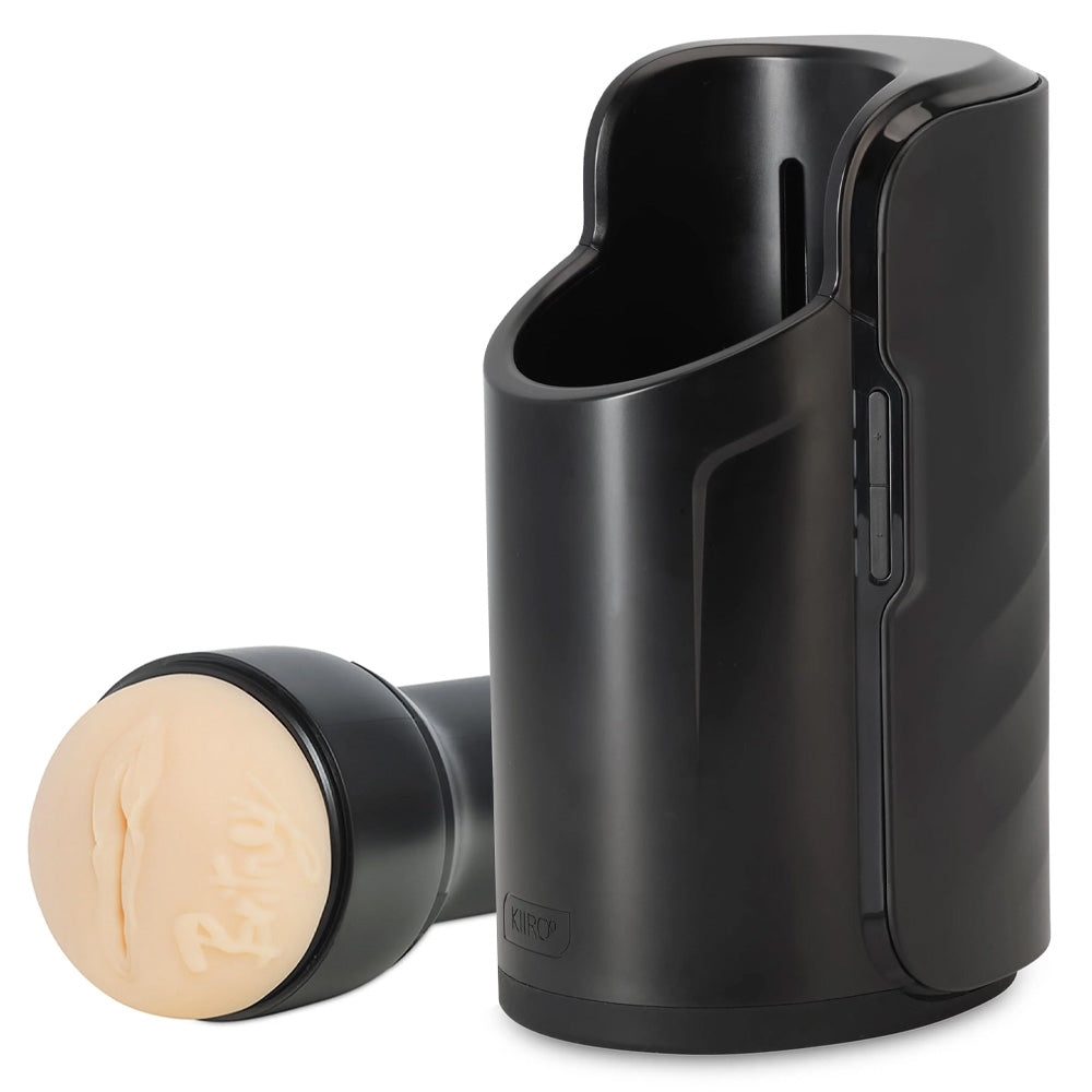 Kiiroo Keon Interactive Male Masturbator - Automatic Stroker with FeelBritney Sleeve for Realistic Pleasure | Compatible with VR & Interactive Content | Perfect for Solo Play & Long-Distance Couples