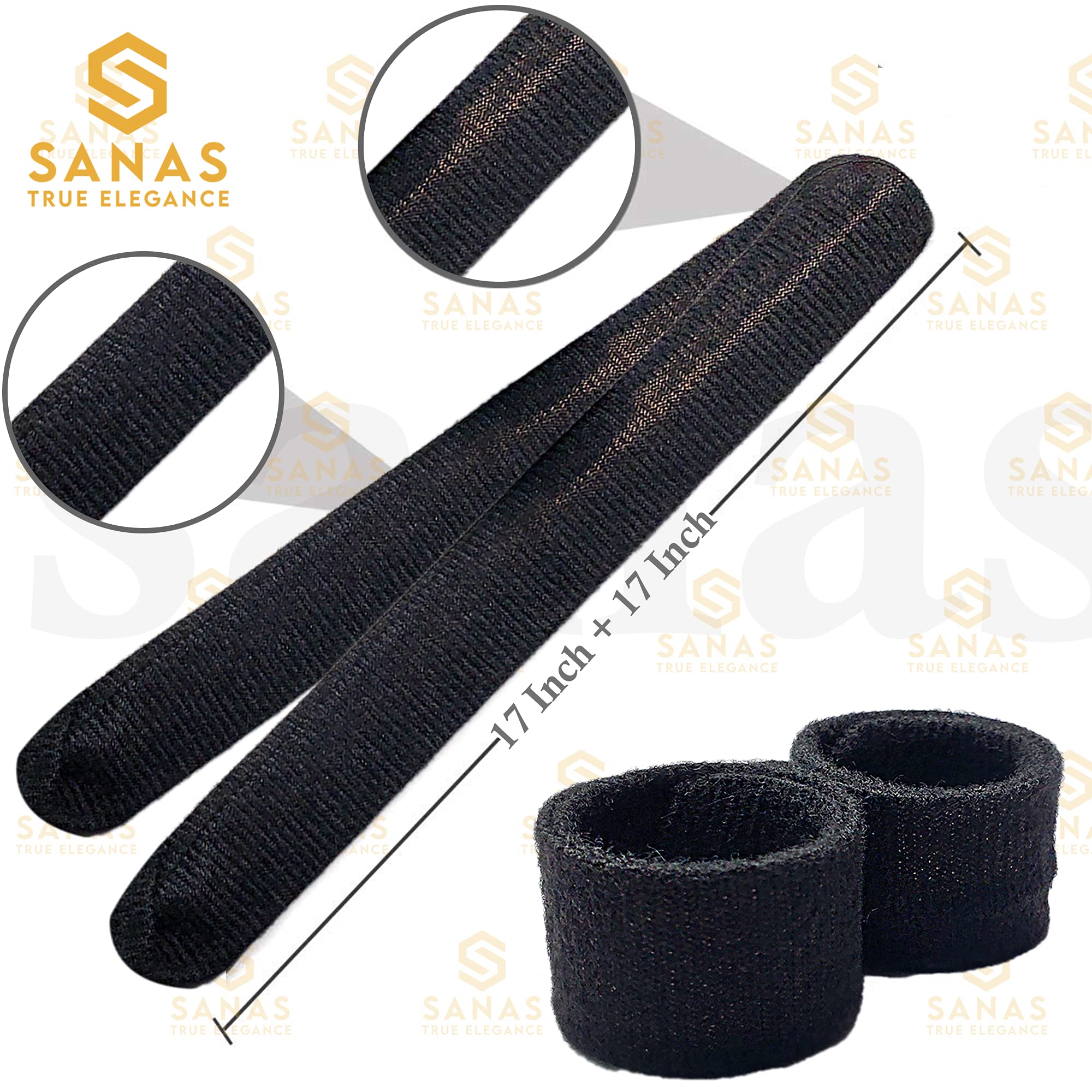 Professional Black Donut Bun Hair Wrap - Trendy French Twist Styling Accessory for Women & Girls | Perfect for Updos, Ponytails & Fashion Hairstyles