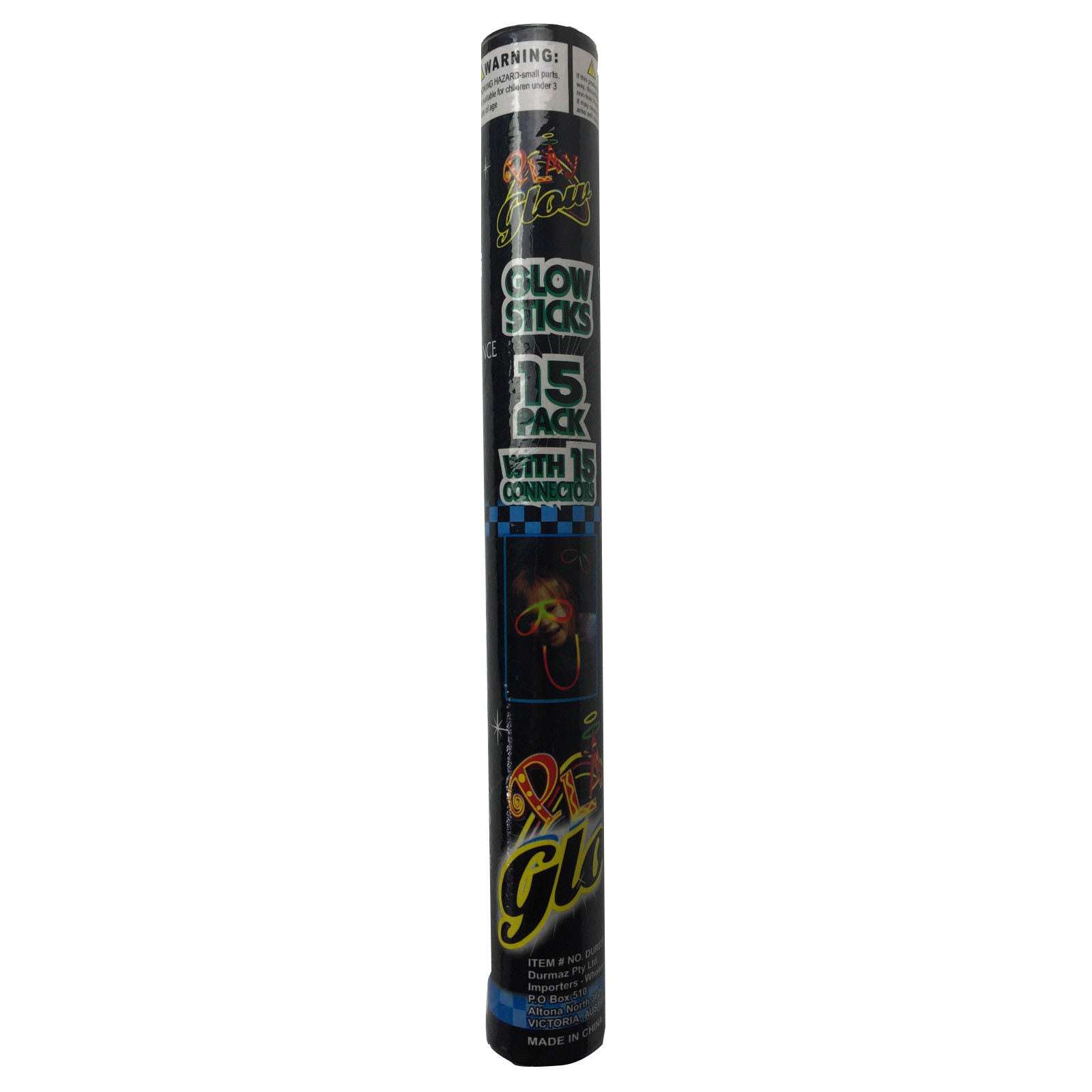 15 Pack Glow Sticks Necklace - Bright Glow in the Dark Party Supplies for Rave, Disco, Concerts & Night Events - Bulk Pack for Halloween, Birthday, Wedding & Festivals