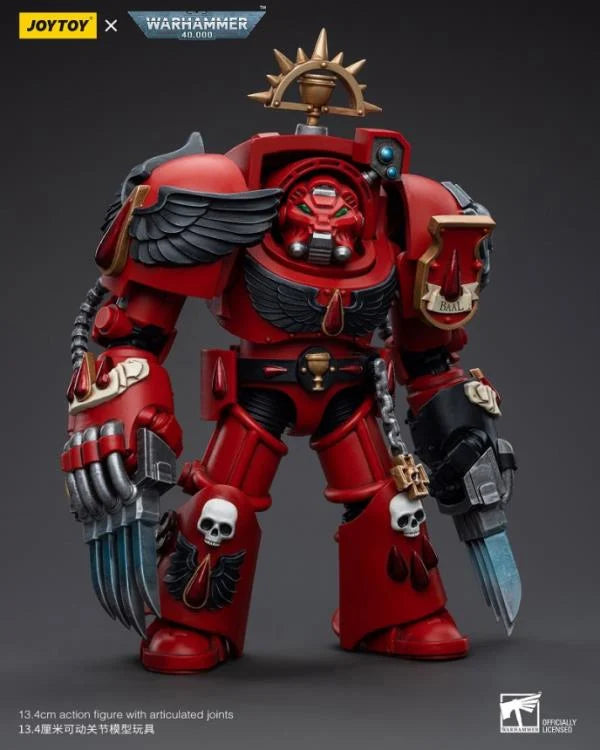 JOYTOY Warhammer 40K Blood Angels Assault Terminators Brother Tyborel Action Figure - Collectible 40K Miniature for Tabletop Gaming & Display