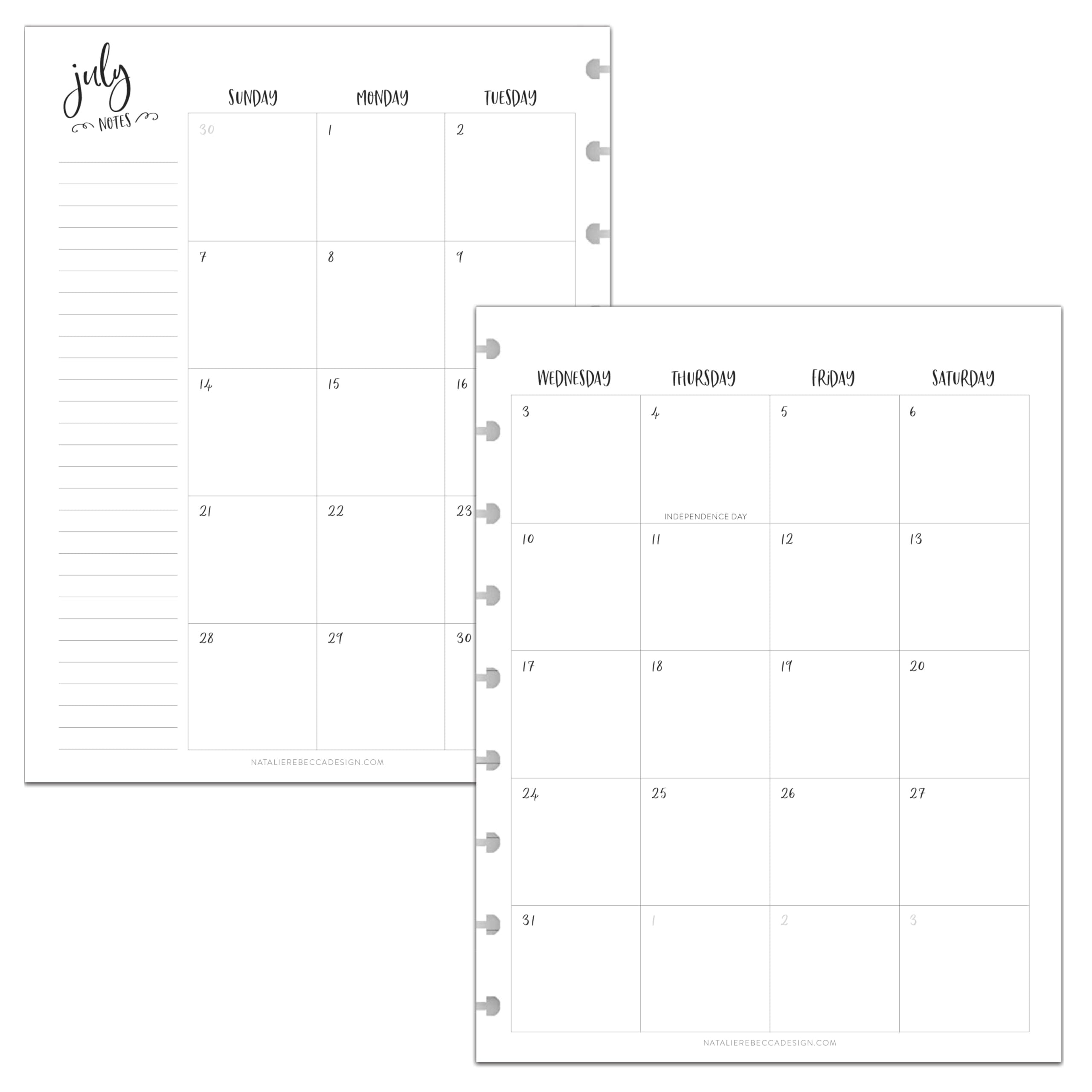 BetterNote July 2025 - June 2026 Academic Planner Refill for Discbound Notebooks | Fits Levenger Circa, Happy Planner, Arc & TUL | 9-Disc, 7