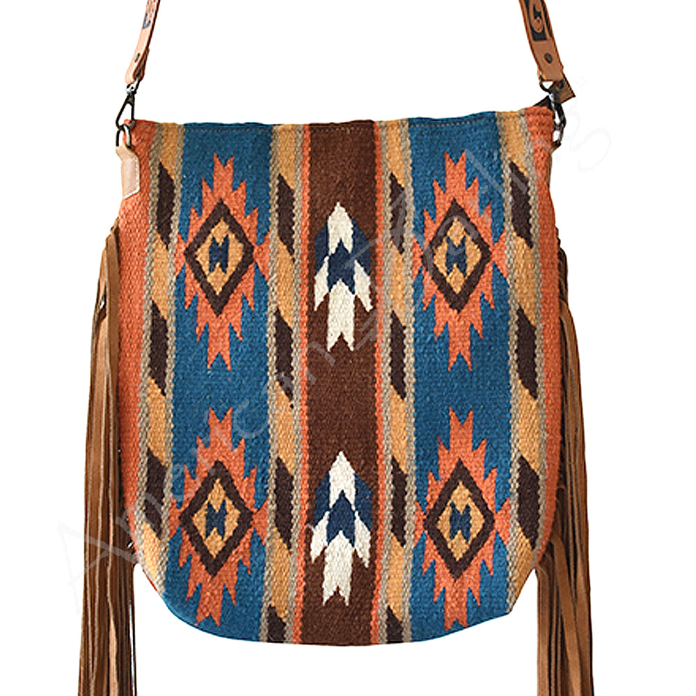 American Darling ADBG207 Genuine Leather Crossbody Saddle Bag - Western Style Women's Purse for Casual Outings, Rodeo Events & Country Music Festivals