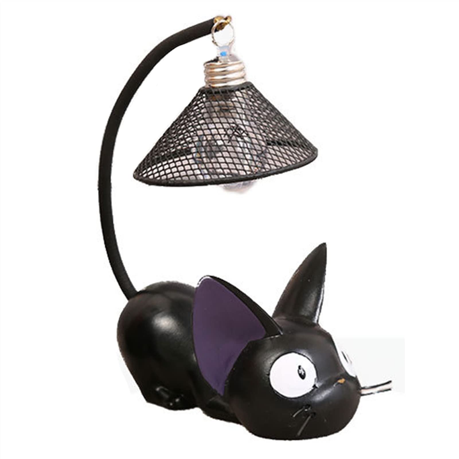 Black Cat Night Light Lamp - USB Powered Bedside Table Lamp with Adjustable Brightness, Cute Kids Room Decor for Bedroom, Study Desk, Nursery | Perfect Reading Light & Cozy Nightlight Gift