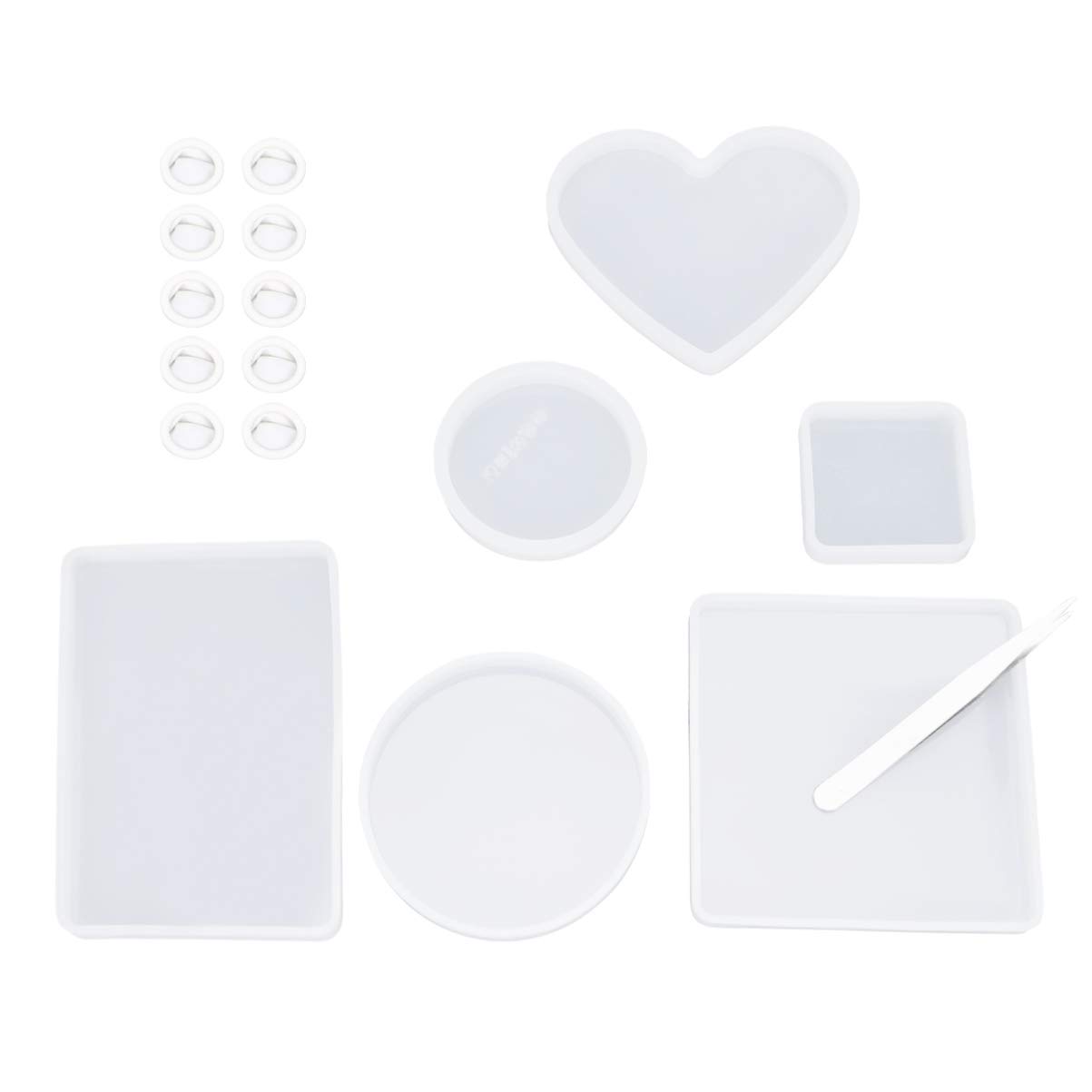 EXCEART 18-Piece Silicone Jewelry Molds Set for DIY Resin Earrings, Pendants & Necklaces - Heart-Shaped Craft Molds for Homemade Jewelry Making - Perfect for DIY Gifts, Party Favors & Handmade Accessories