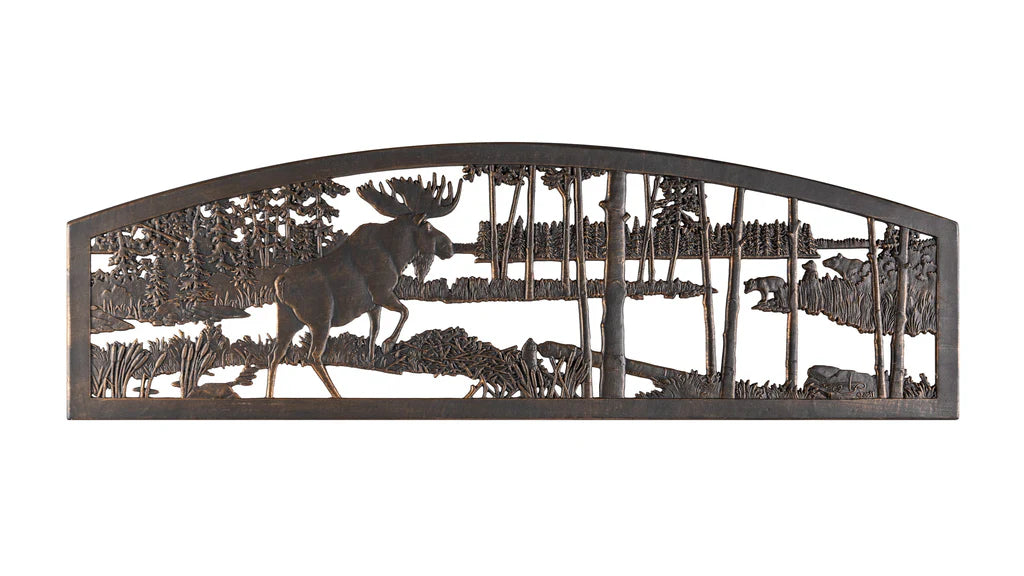 Durable Outdoor Moose and Bear Bench - Rustic Wooden Garden Bench for Patio, Yard, and Camping - Perfect for Outdoor Relaxation and Nature-Themed Decor