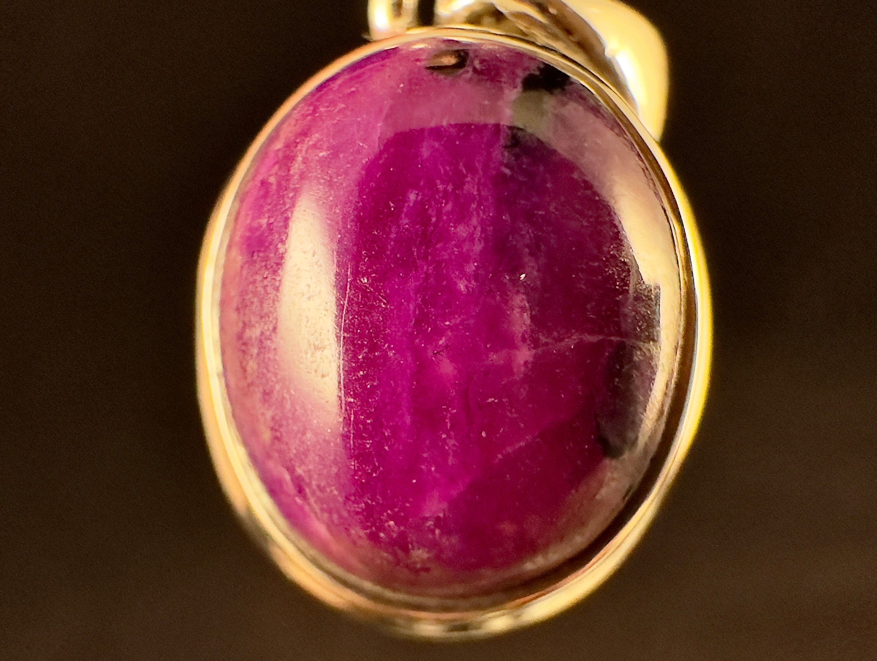 Genuine Sugilite Crystal Pendant Necklace - Sterling Silver Oval Cabochon Healing Stone Jewelry for Women | Spiritual Healing, Chakra Balancing & Meditation Accessory