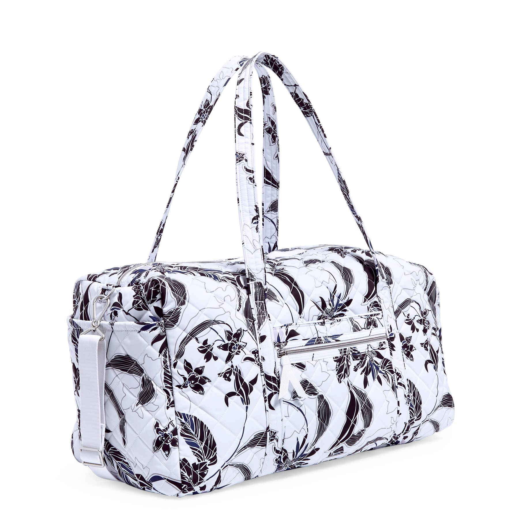 Vera Bradley Women's Large Performance Twill Travel Duffle Bag - Twilight Garden Print - Spacious Carry-On for Gym, Weekend Trips & Overnight Stays