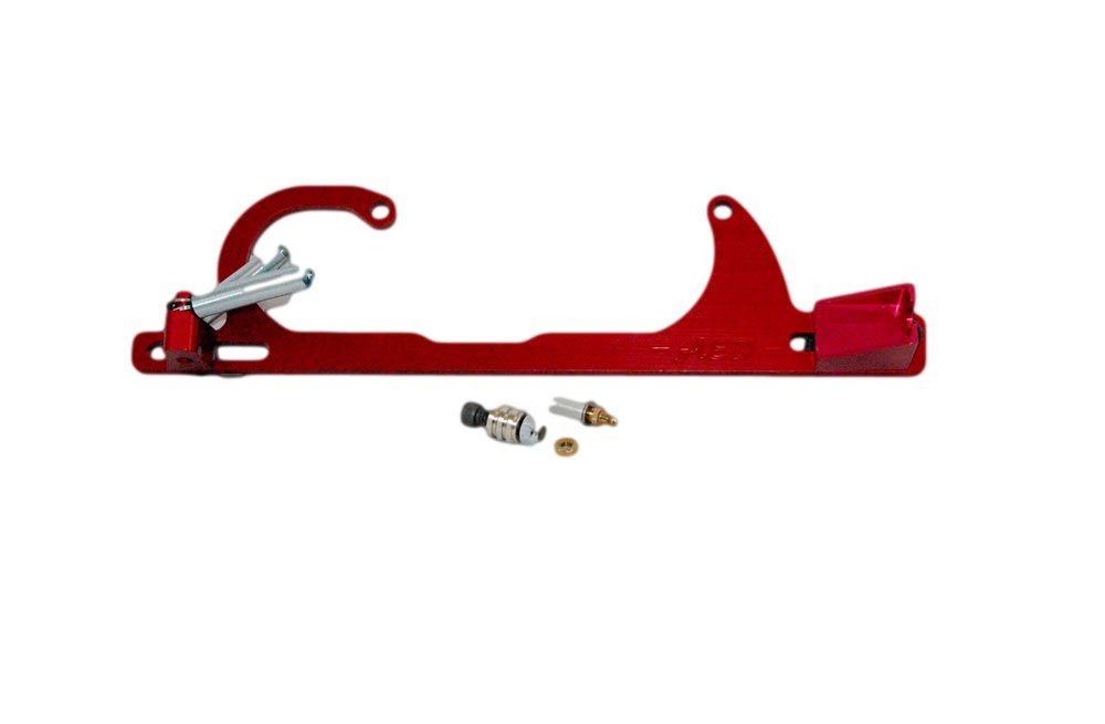 Ford Throttle & Spring Bracket - Red Performance Upgrade for Mustang, F150, Bronco | Engine & Throttle Body Enhancement | DIY Car Restoration & Racing Mods