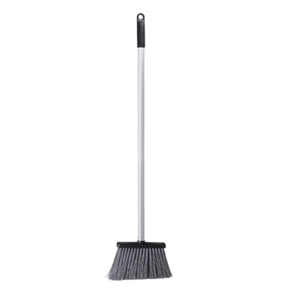Lobby Pan Broom with Medium Bristles - Heavy Duty Commercial Floor Sweeper for Hotels, Schools & Office Cleaning