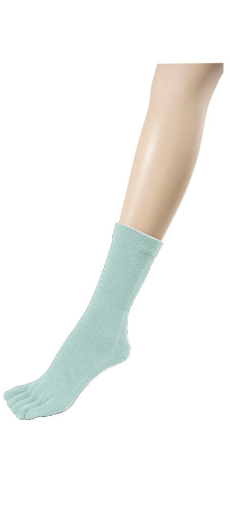 COUVER Men's 5 Toe Socks - Quarter to Mid Calf Length Toed Socks for Running, Yoga & Outdoor Activities - Breathable & Comfortable Toe Separator Socks