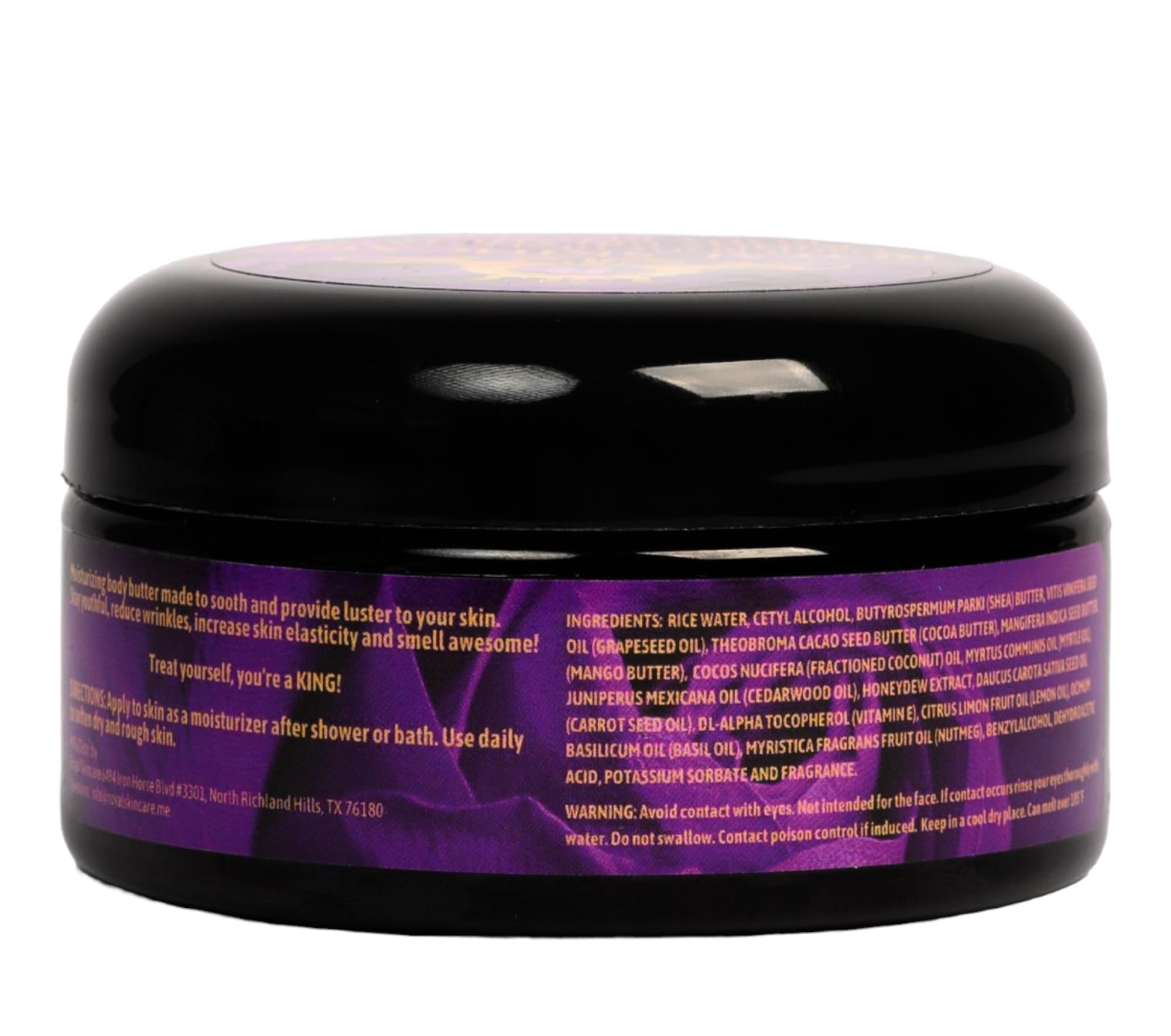 Royal Skincare Kings Premium Body Butter for Men - Hydrating Moisturizer for Dry Skin, Reduces Wrinkles & Evens Skin Tone, Restores Youthful Appearance (8 oz) - Perfect for Daily Skincare Routine & Post-Shave Hydration