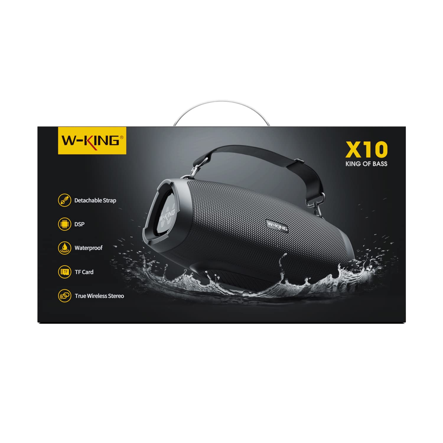 W-KING 120W Peak Bluetooth Speaker Wireless, 70W IPX6 Waterproof Outdoor Portable Speaker with Deep Bass, DSP, 42H Playtime, Power Bank, TF/AUX, EQ - Perfect for Parties, Beach, Camping & Outdoor Adventures